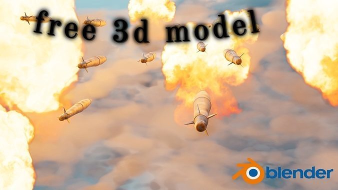 3D missile  free model Free low-poly 3D model