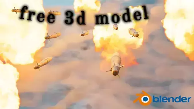3D missile  free model