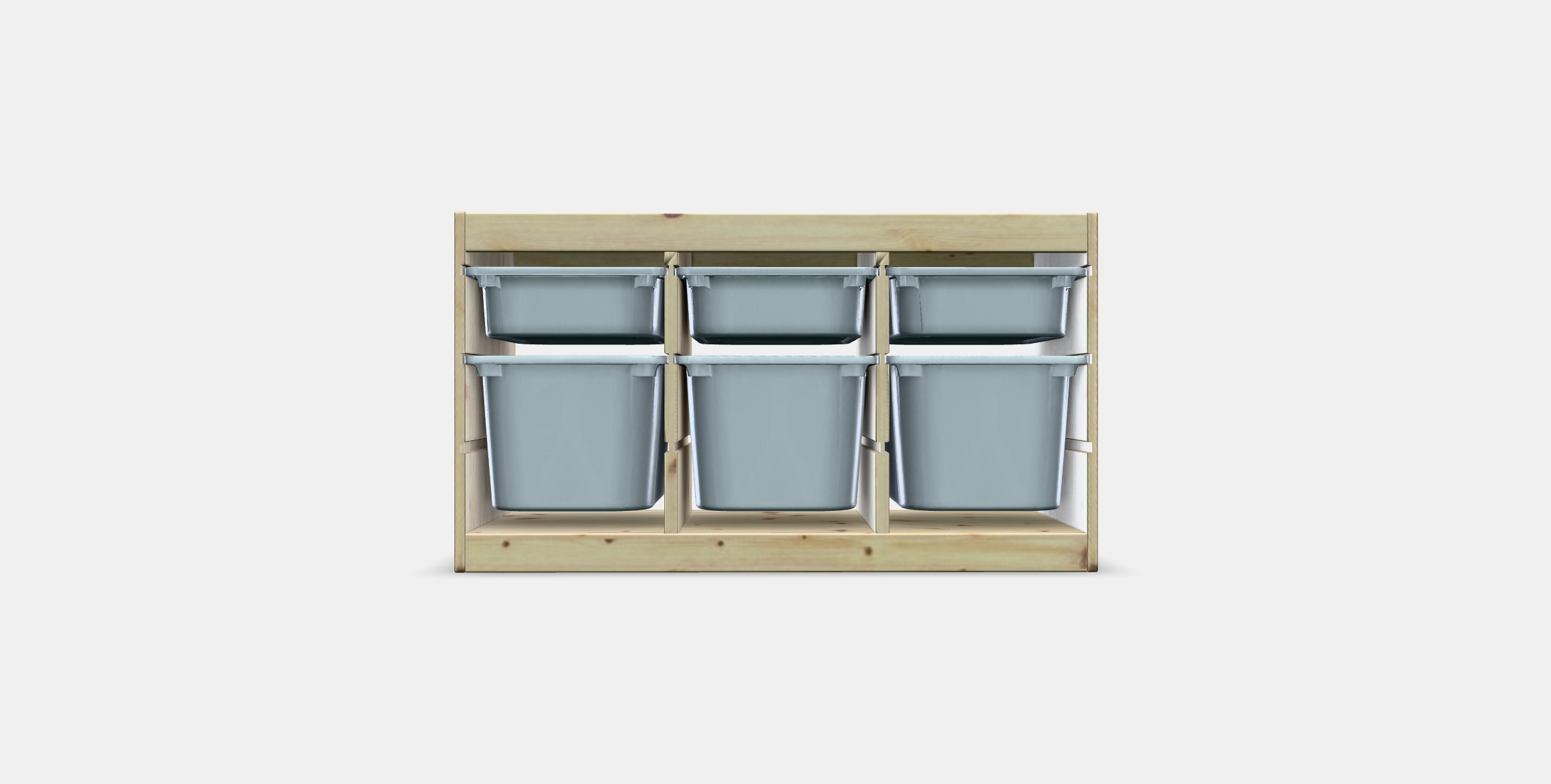 TROFAST Storage combination with boxes 36 Low-poly 3D model_11