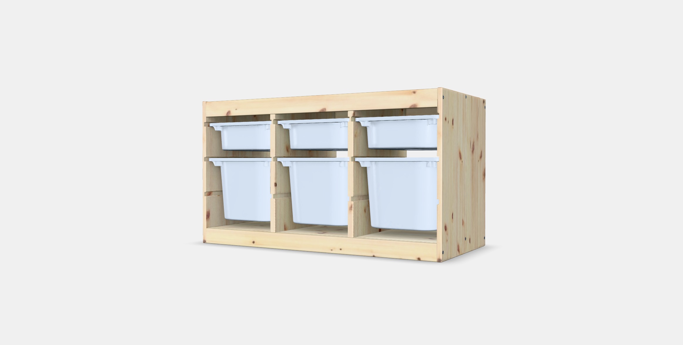 TROFAST Storage combination with boxes 36 Low-poly 3D model_9