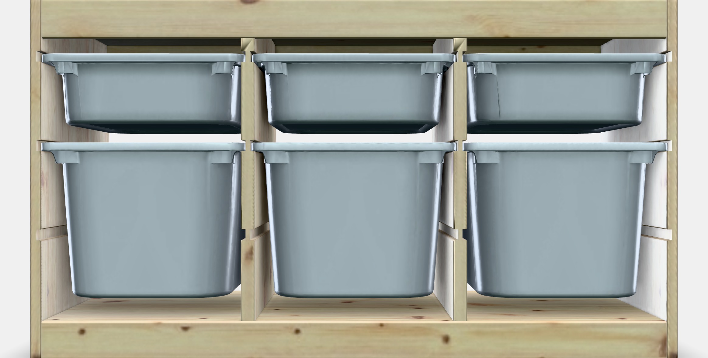 TROFAST Storage combination with boxes 36 Low-poly 3D model_10