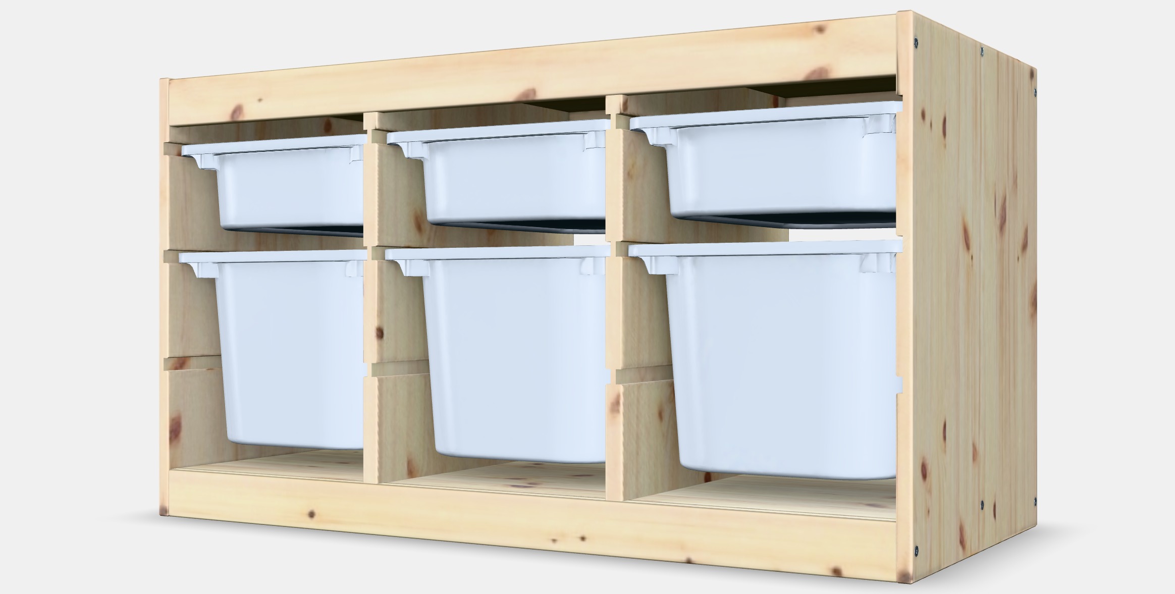 TROFAST Storage combination with boxes 36 Low-poly 3D model_4