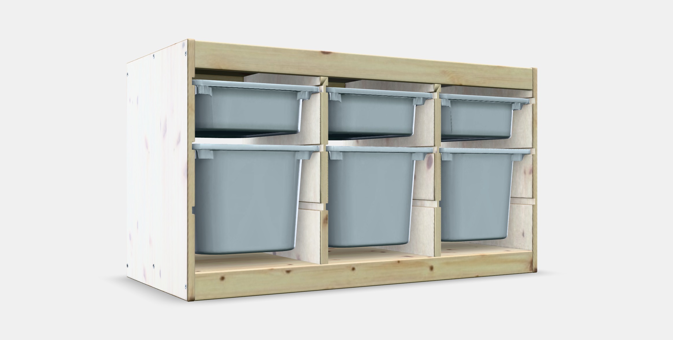 TROFAST Storage combination with boxes 36 Low-poly 3D model_8