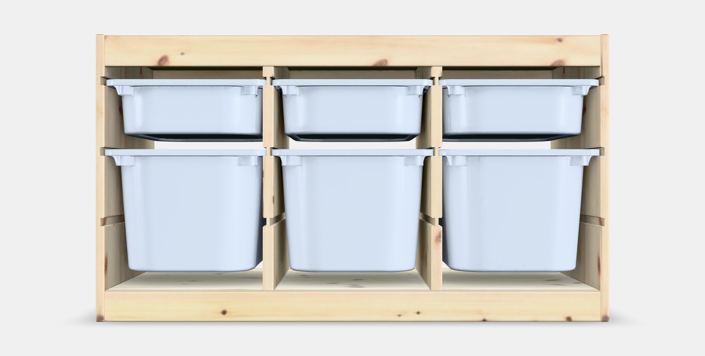 TROFAST Storage combination with boxes 36 Low-poly 3D model_15