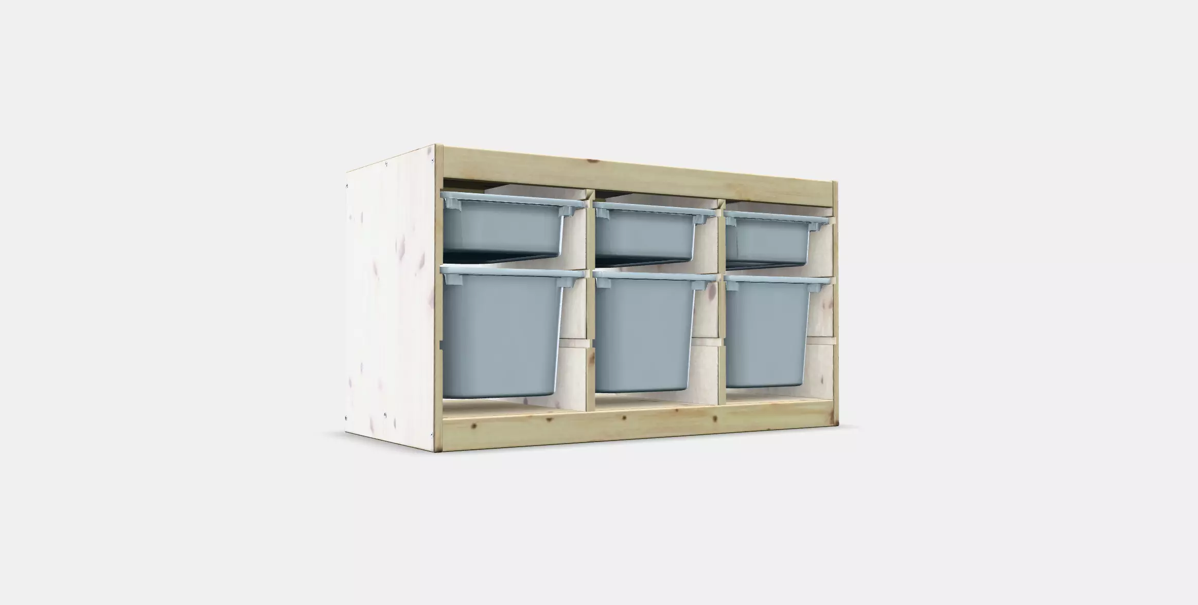 TROFAST Storage combination with boxes 36 Low-poly 3D model_0