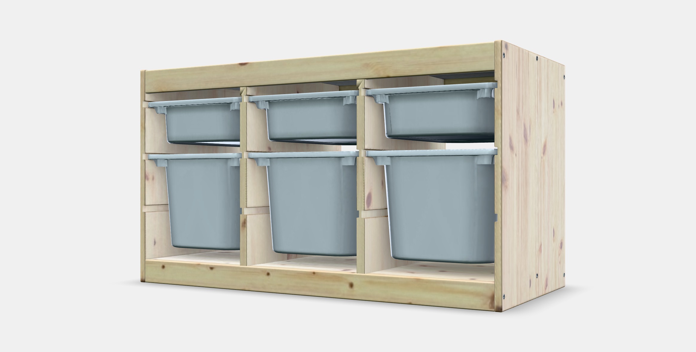 TROFAST Storage combination with boxes 36 Low-poly 3D model_13