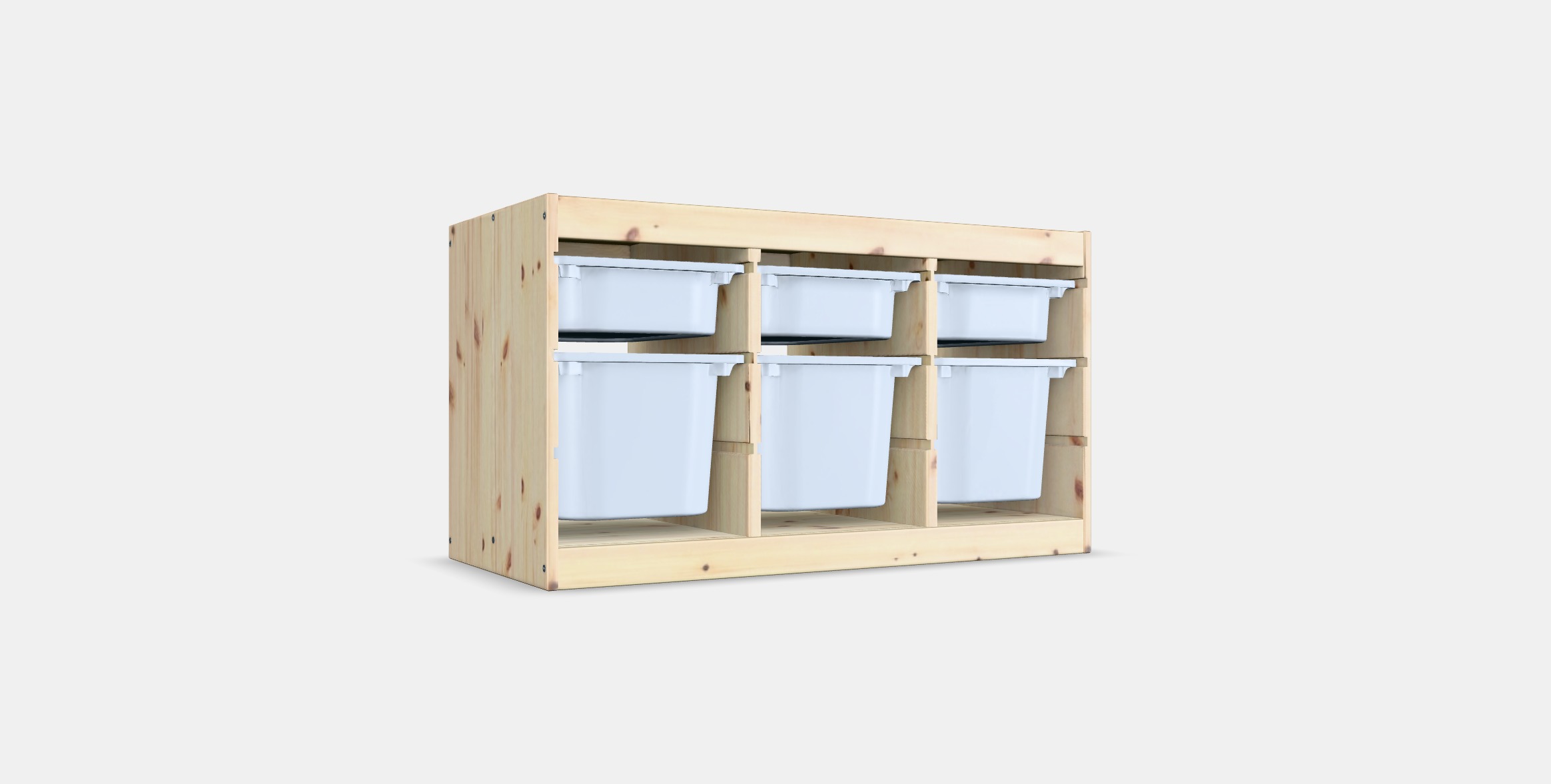 TROFAST Storage combination with boxes 36 Low-poly 3D model_16