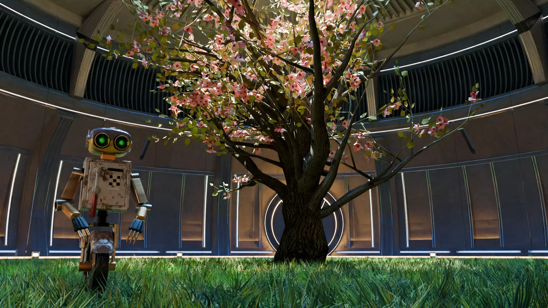 Futuristic Single Wheel Robot 3D Model 3D model_0