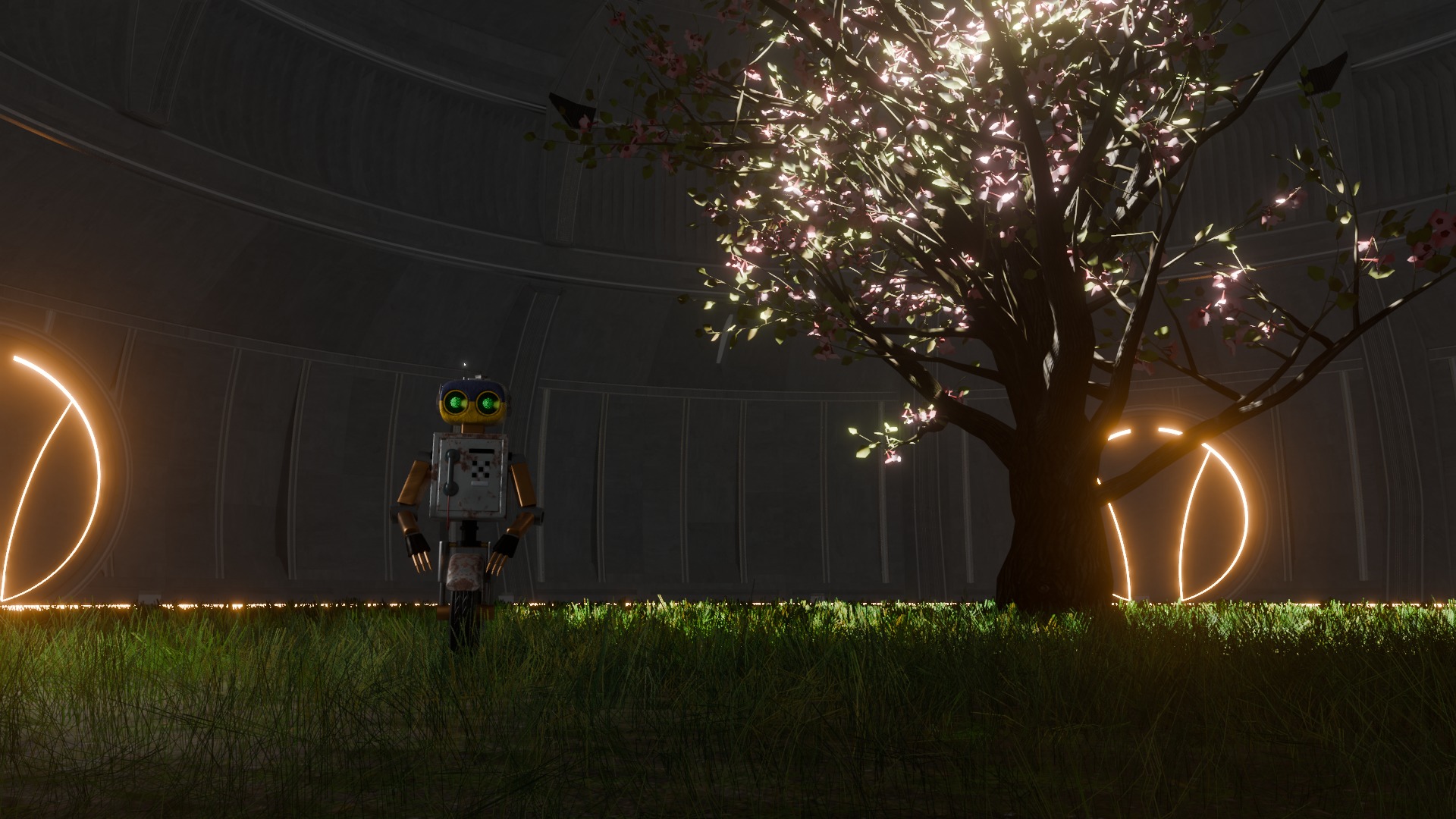 Futuristic Single Wheel Robot 3D Model 3D model_1