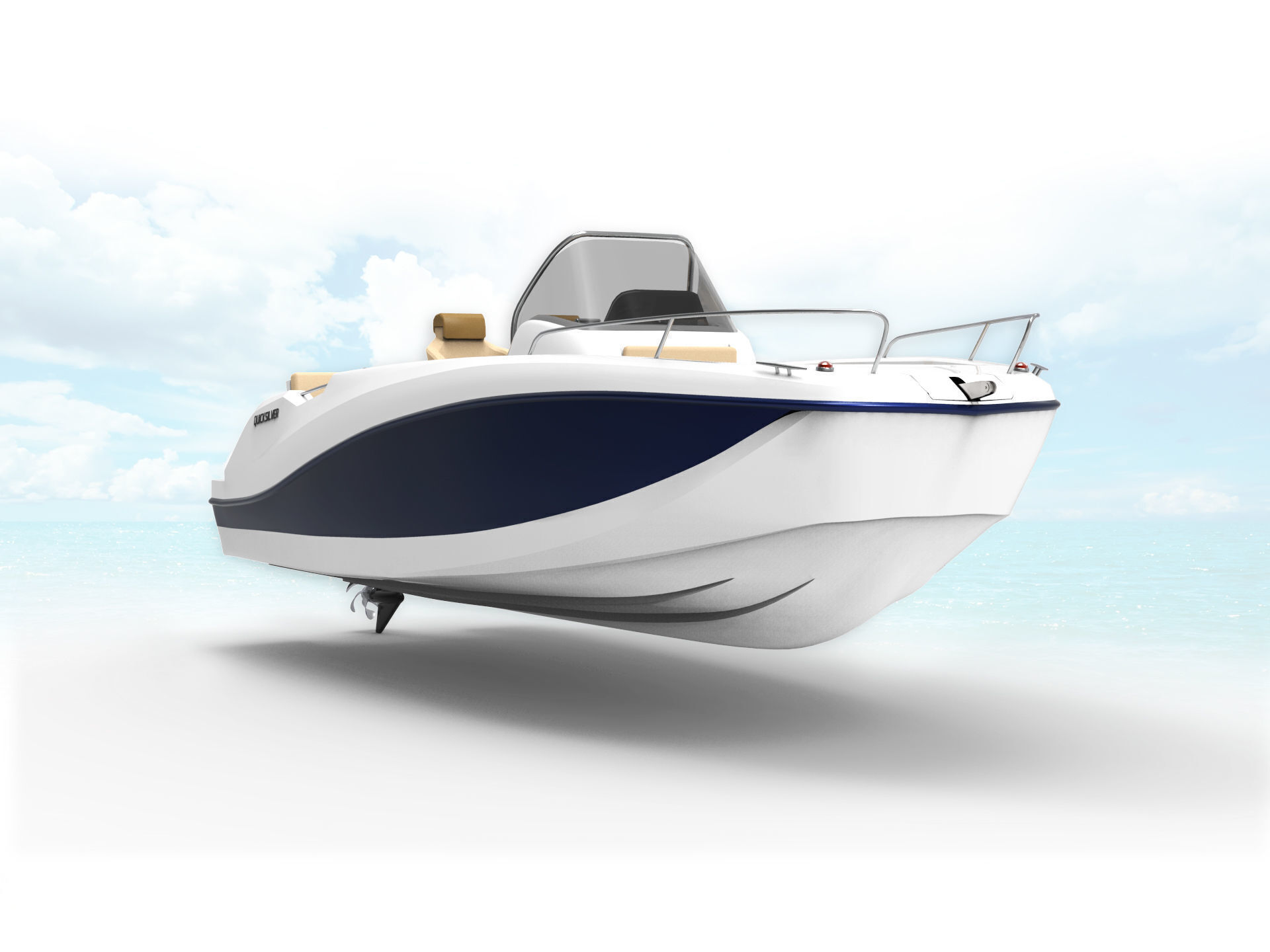 QUICKSILVER 555 Open Boat 3D Print 3D print model_9