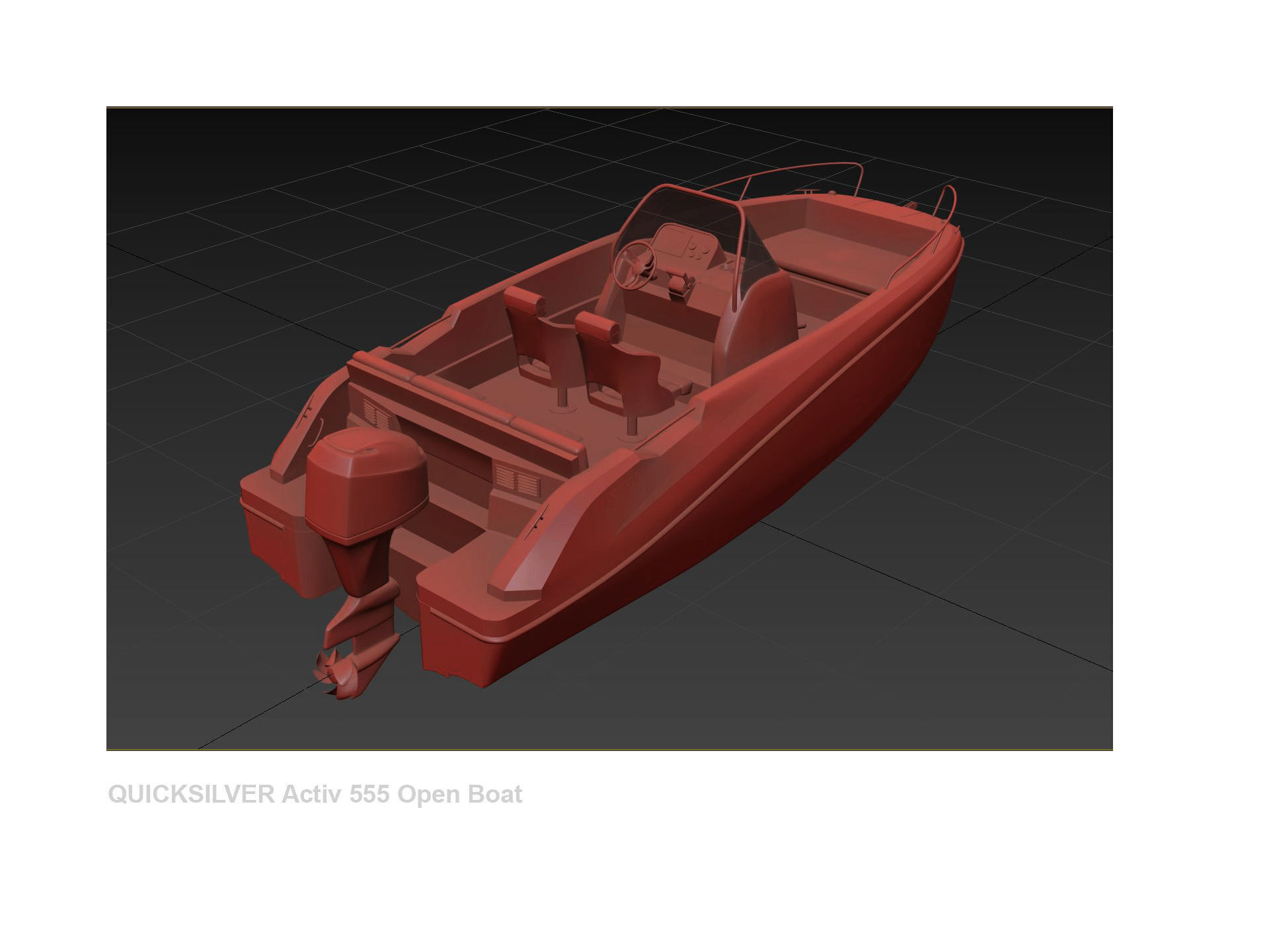 QUICKSILVER 555 Open Boat 3D Print 3D print model_11
