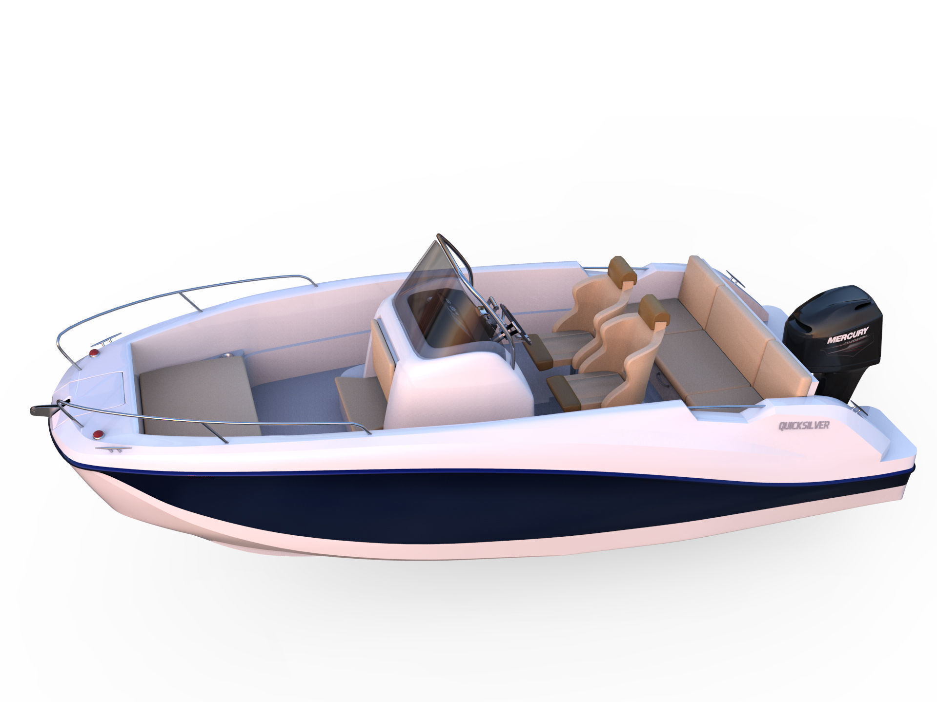 QUICKSILVER 555 Open Boat 3D Print 3D print model_8