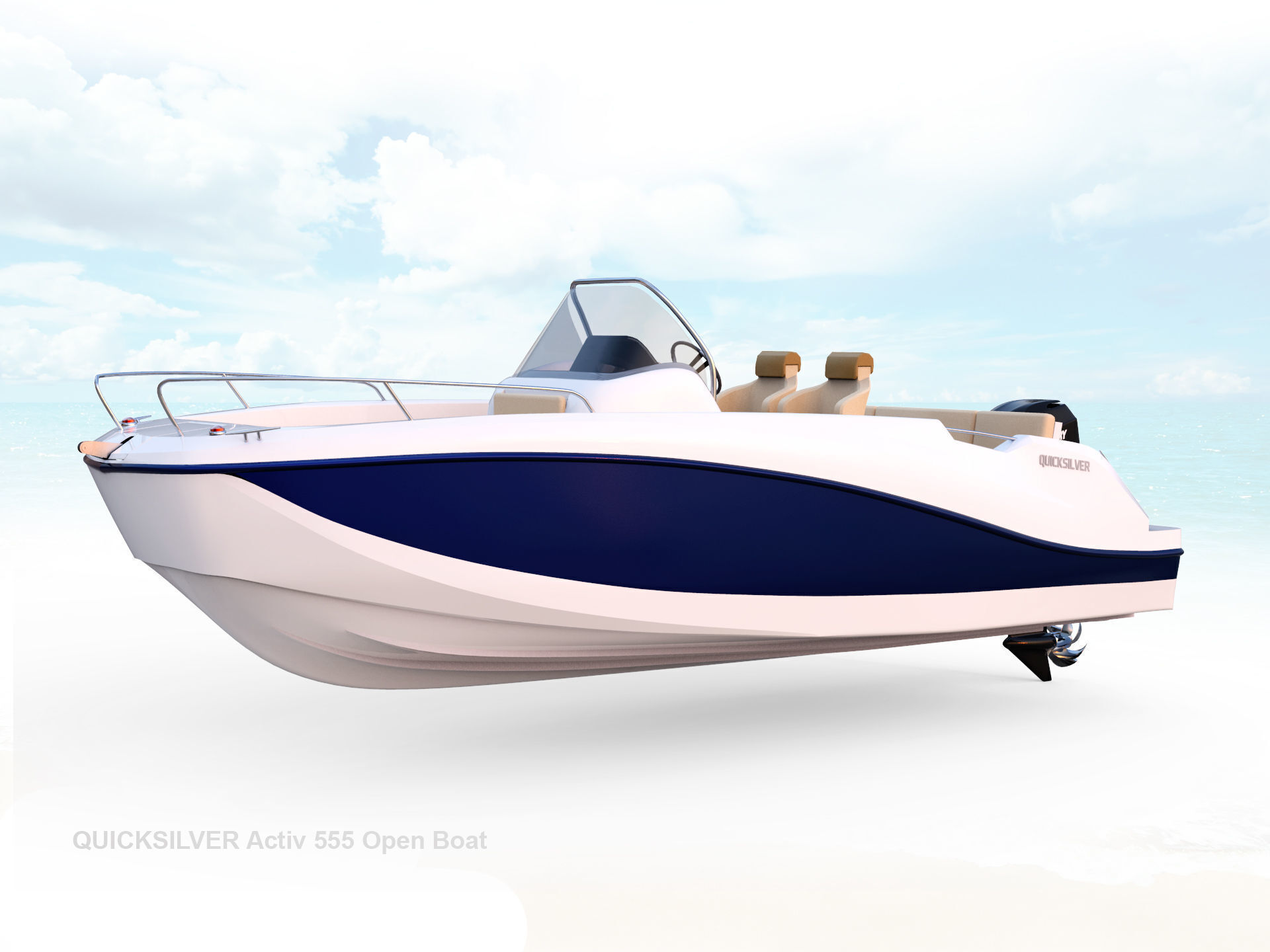 QUICKSILVER 555 Open Boat 3D Print 3D print model_5
