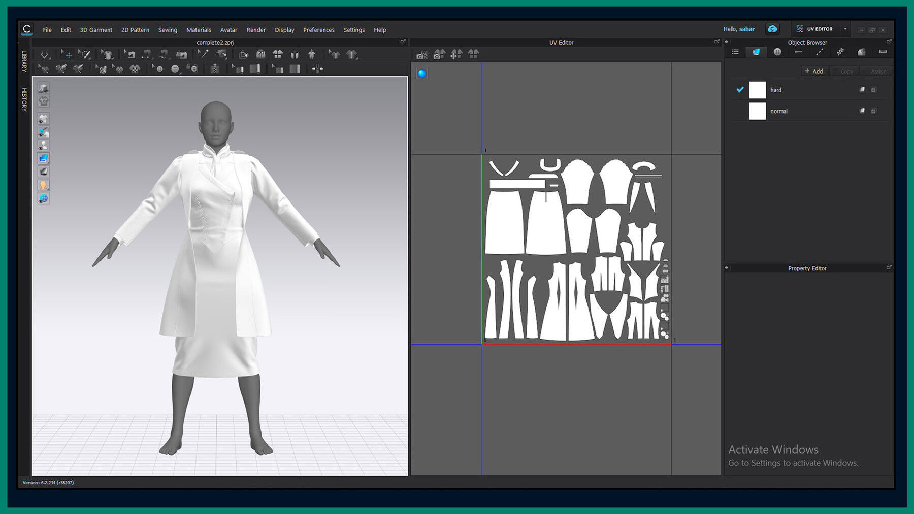 female outfit with texture 3D model_7