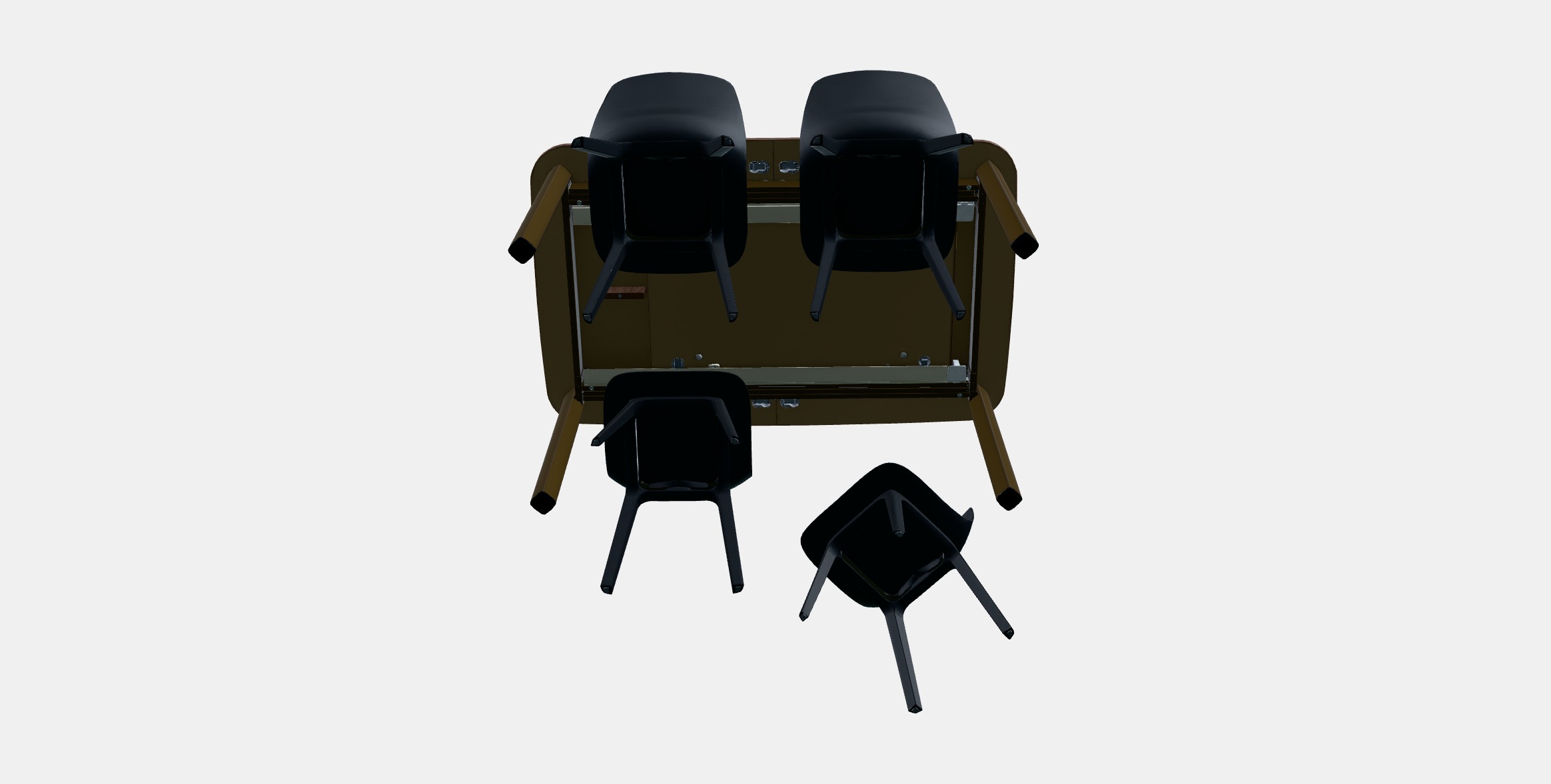 STRANDTORP - ODGER Table and 4 chairs 3D model_7
