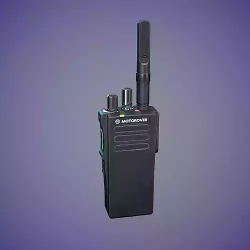 Realistic Game Ready Low Poly Black Walkie-Talkie 2024 PBR