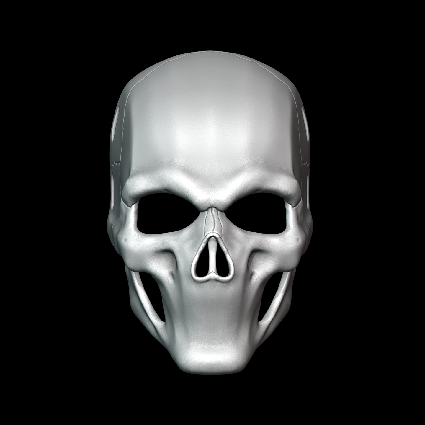 Mouthless Skull Mask 3D print model_2