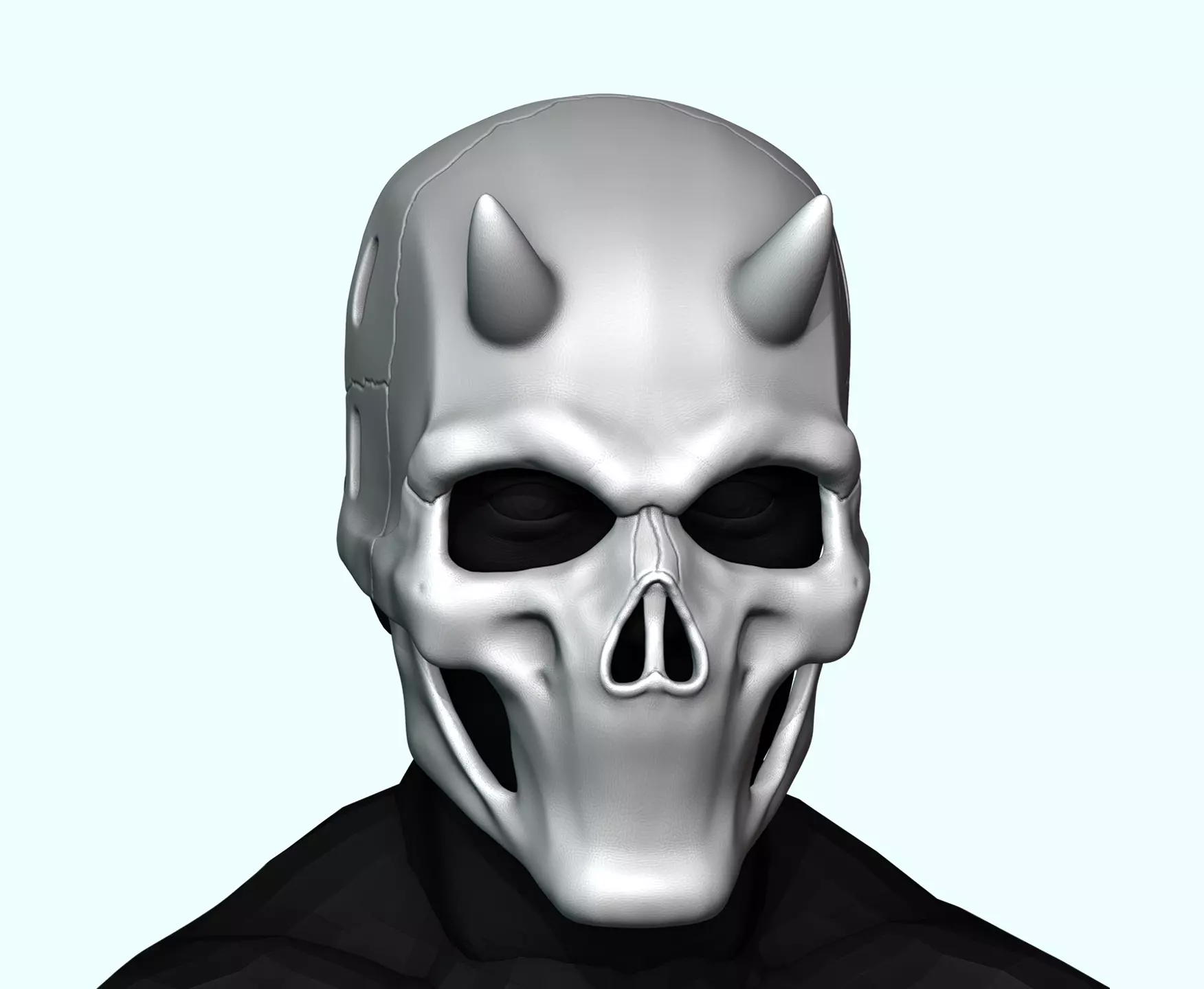 Mouthless Skull Mask 3D print model_0