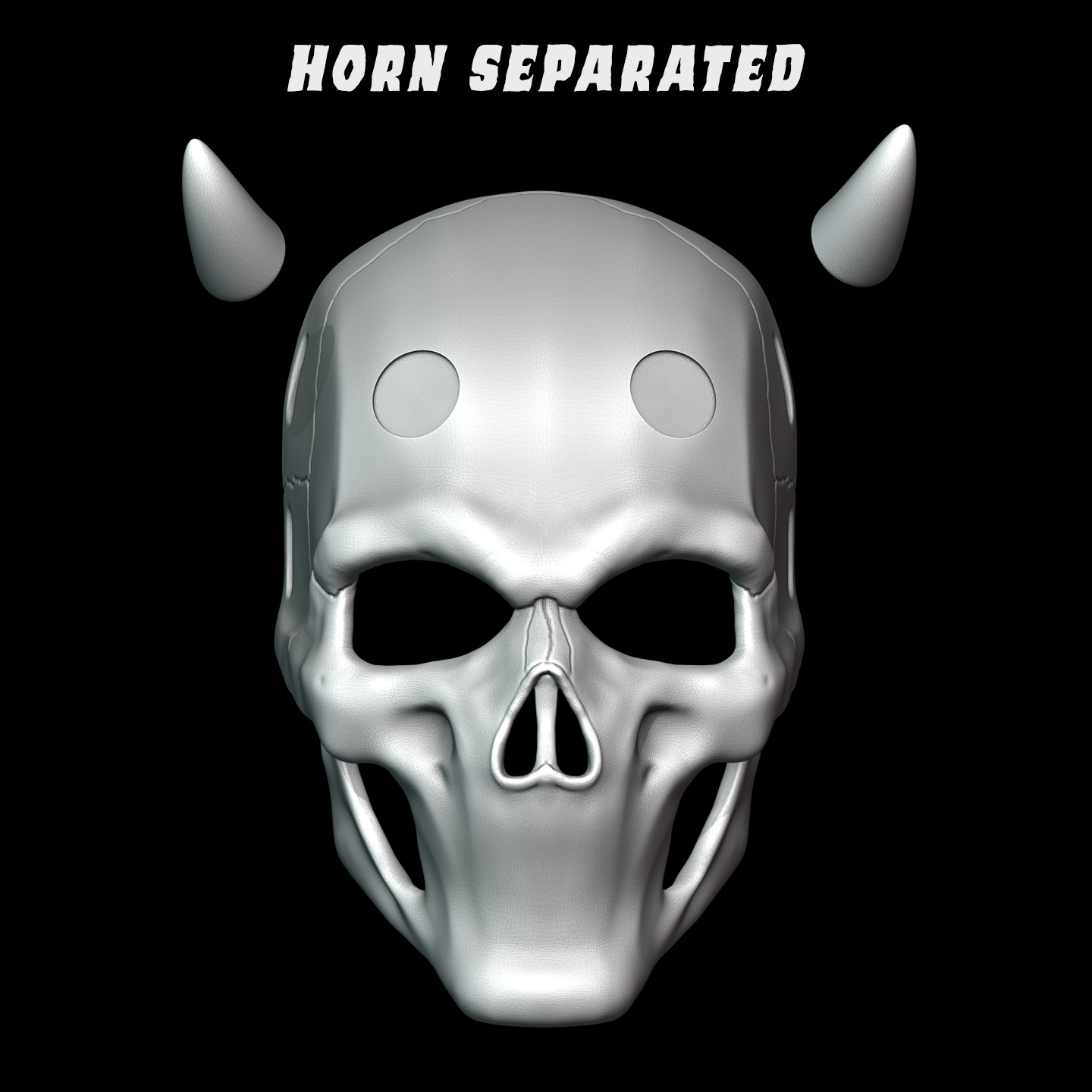 Mouthless Skull Mask 3D print model_6