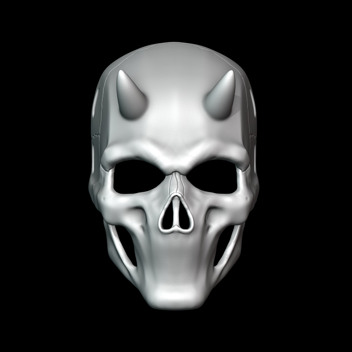 Mouthless Skull Mask 3D print model_3
