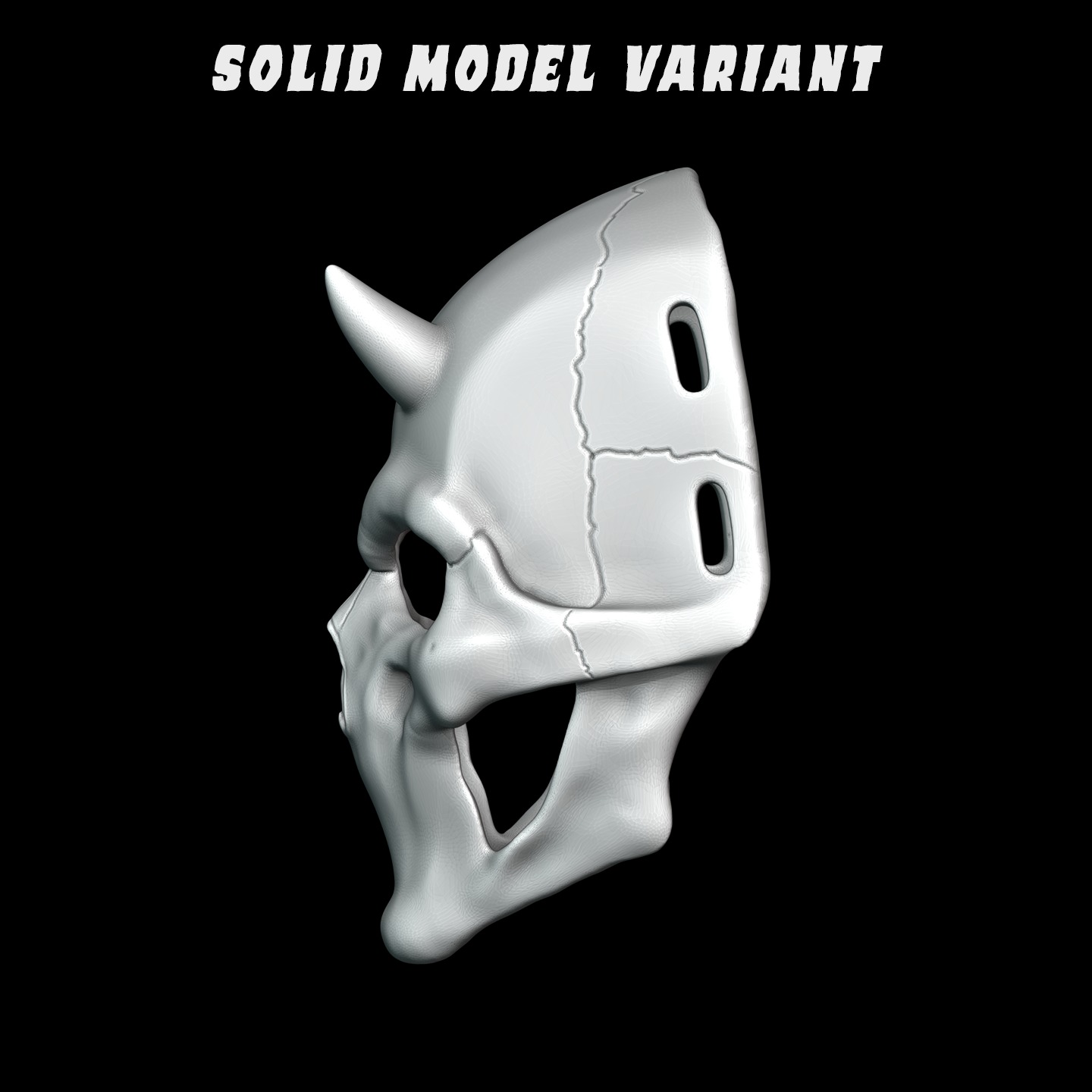 Mouthless Skull Mask 3D print model_5