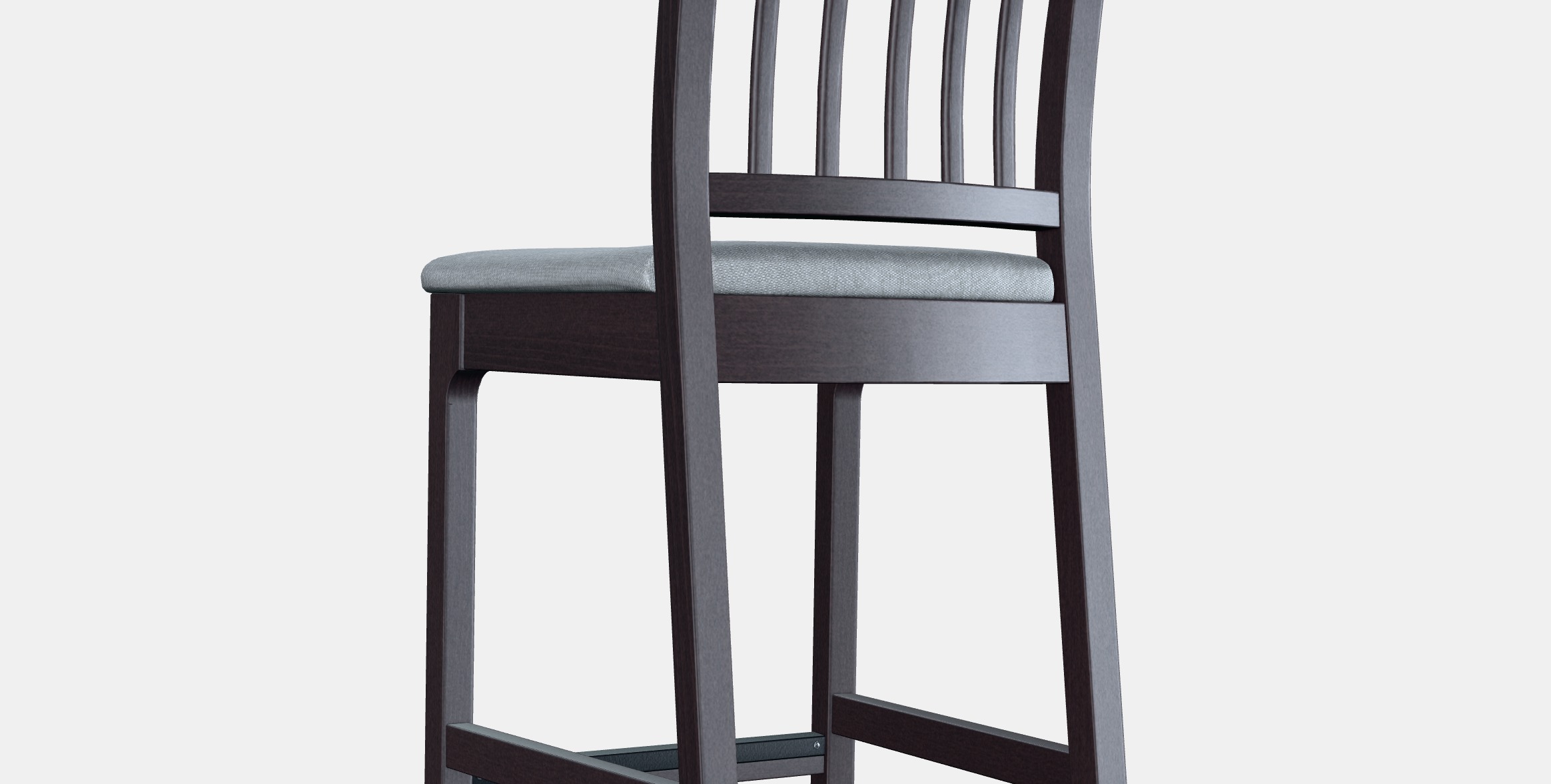 EKEDALEN Bar stool with backrest 4 Low-poly 3D model_3