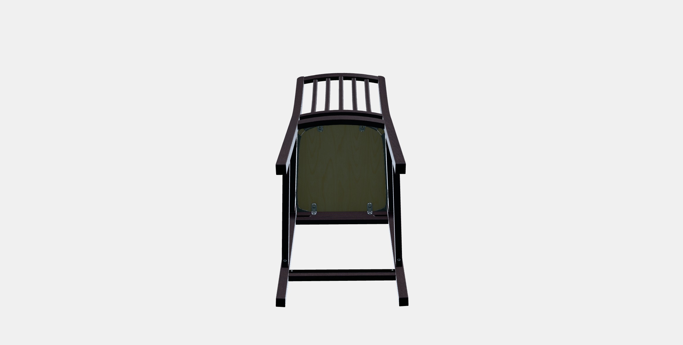 EKEDALEN Bar stool with backrest 4 Low-poly 3D model_6