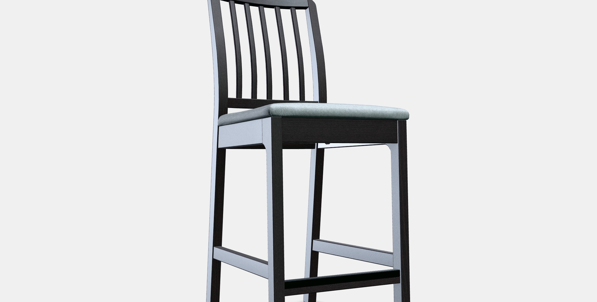 EKEDALEN Bar stool with backrest 4 Low-poly 3D model_7