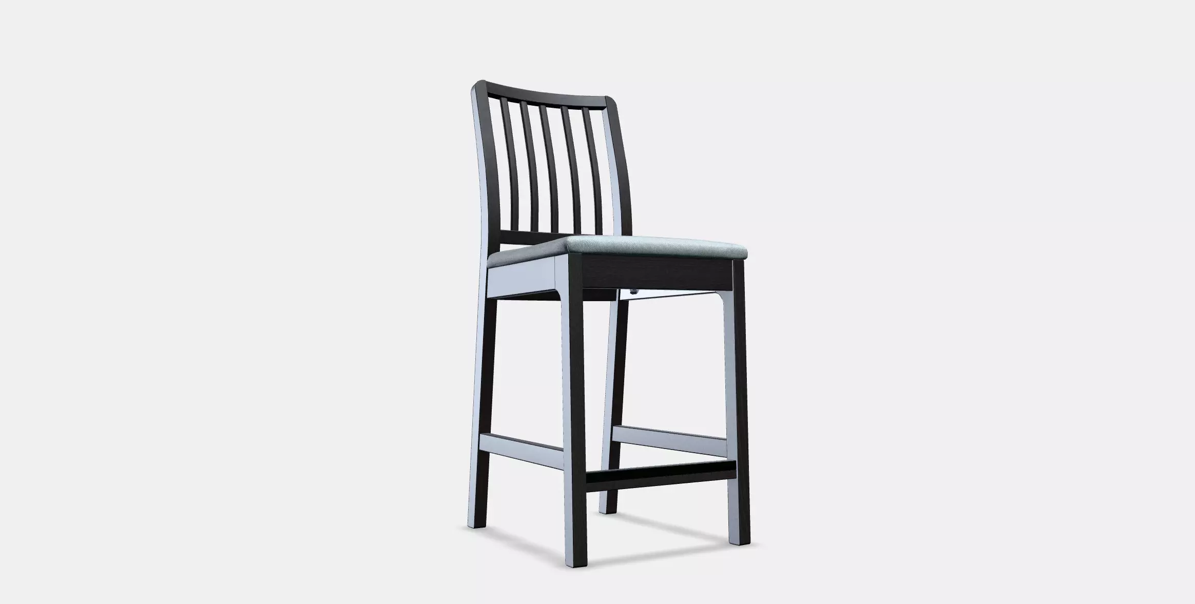 EKEDALEN Bar stool with backrest 4 Low-poly 3D model_0