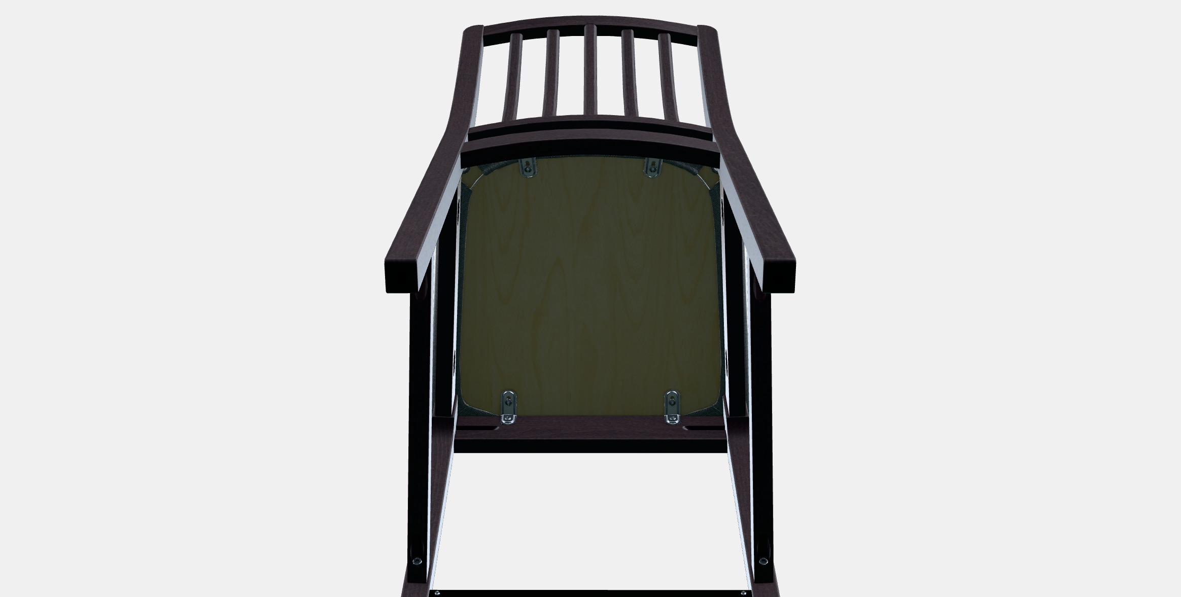 EKEDALEN Bar stool with backrest 4 Low-poly 3D model_8