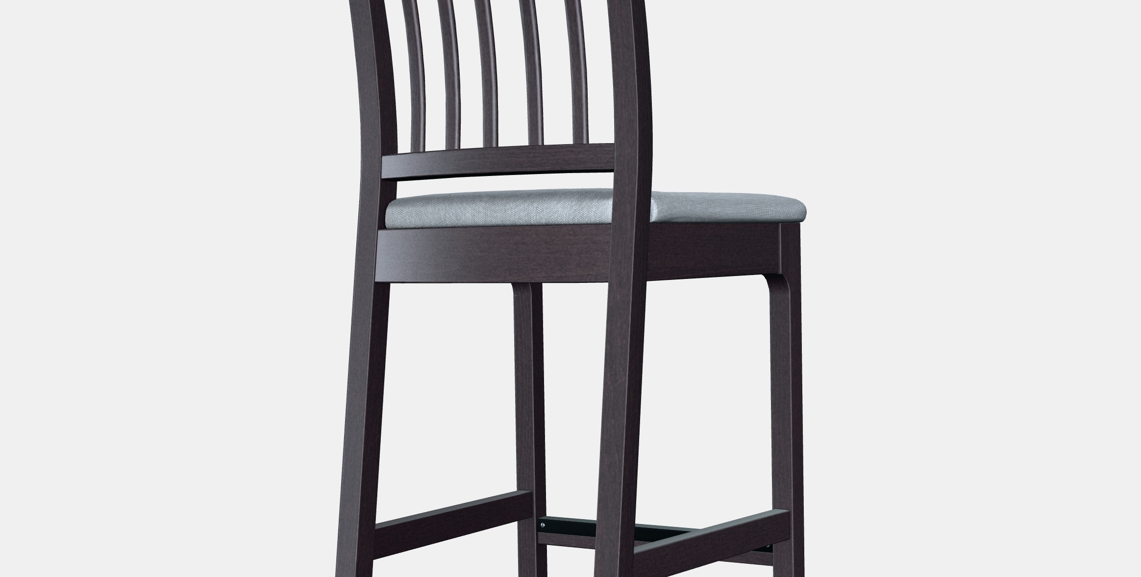 EKEDALEN Bar stool with backrest 4 Low-poly 3D model_9