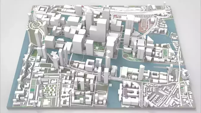 Cityscape  London business district Canary Wharf  England