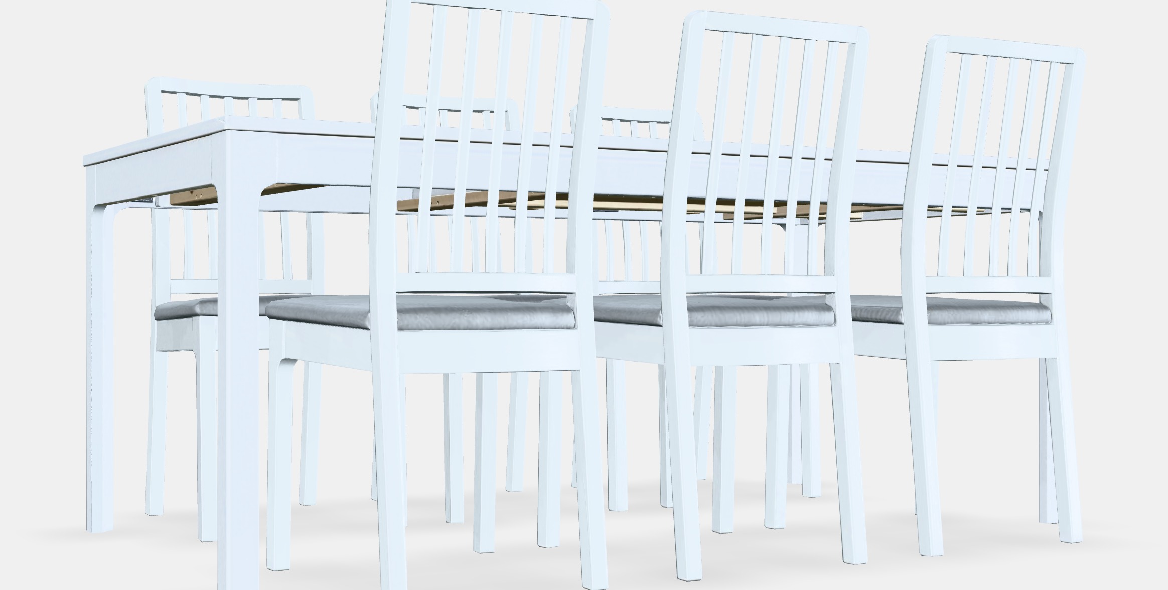 EKEDALEN - EKEDALEN Table and 6 chairs 1 Low-poly 3D model_5