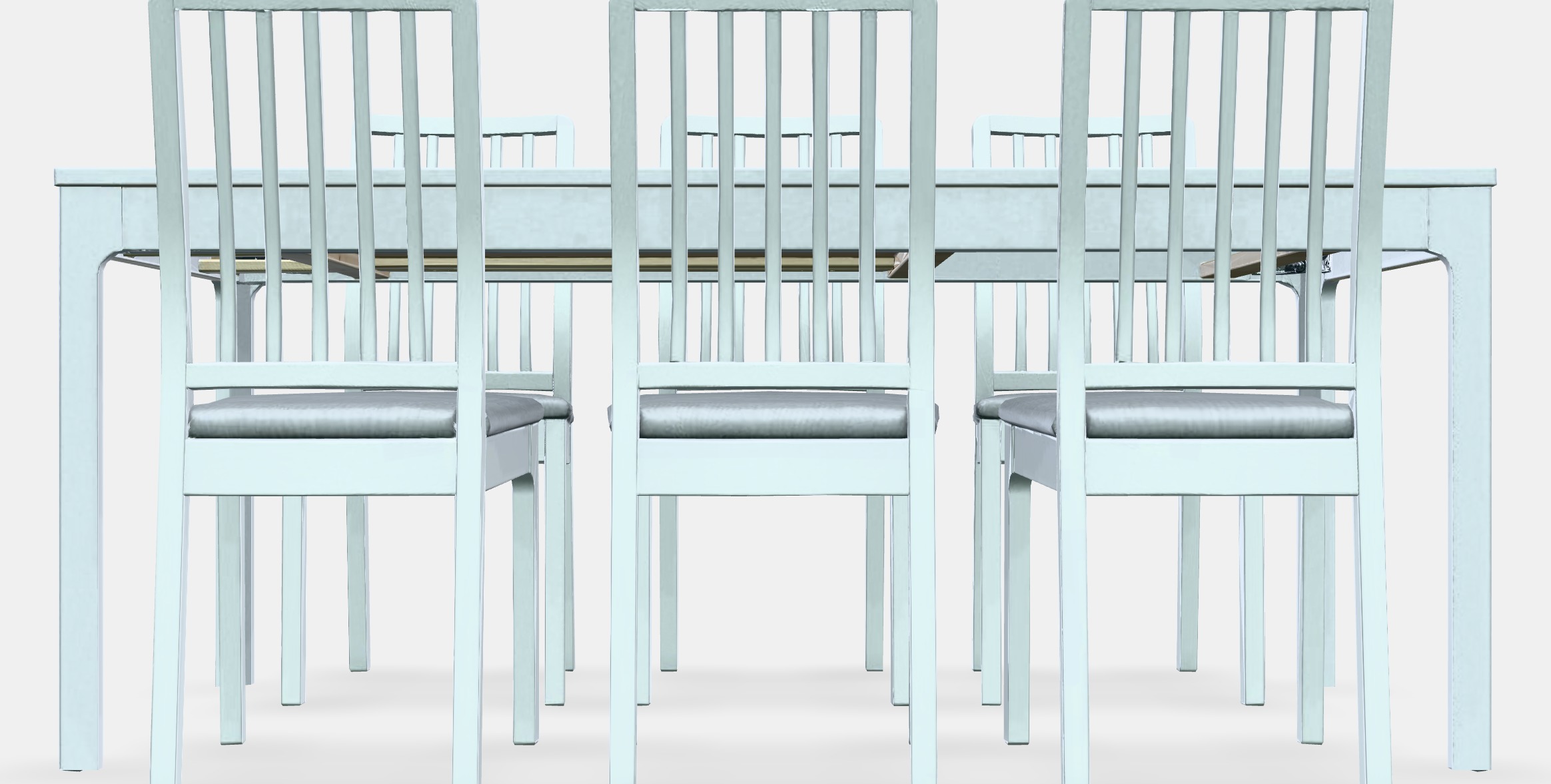 EKEDALEN - EKEDALEN Table and 6 chairs 1 Low-poly 3D model_11