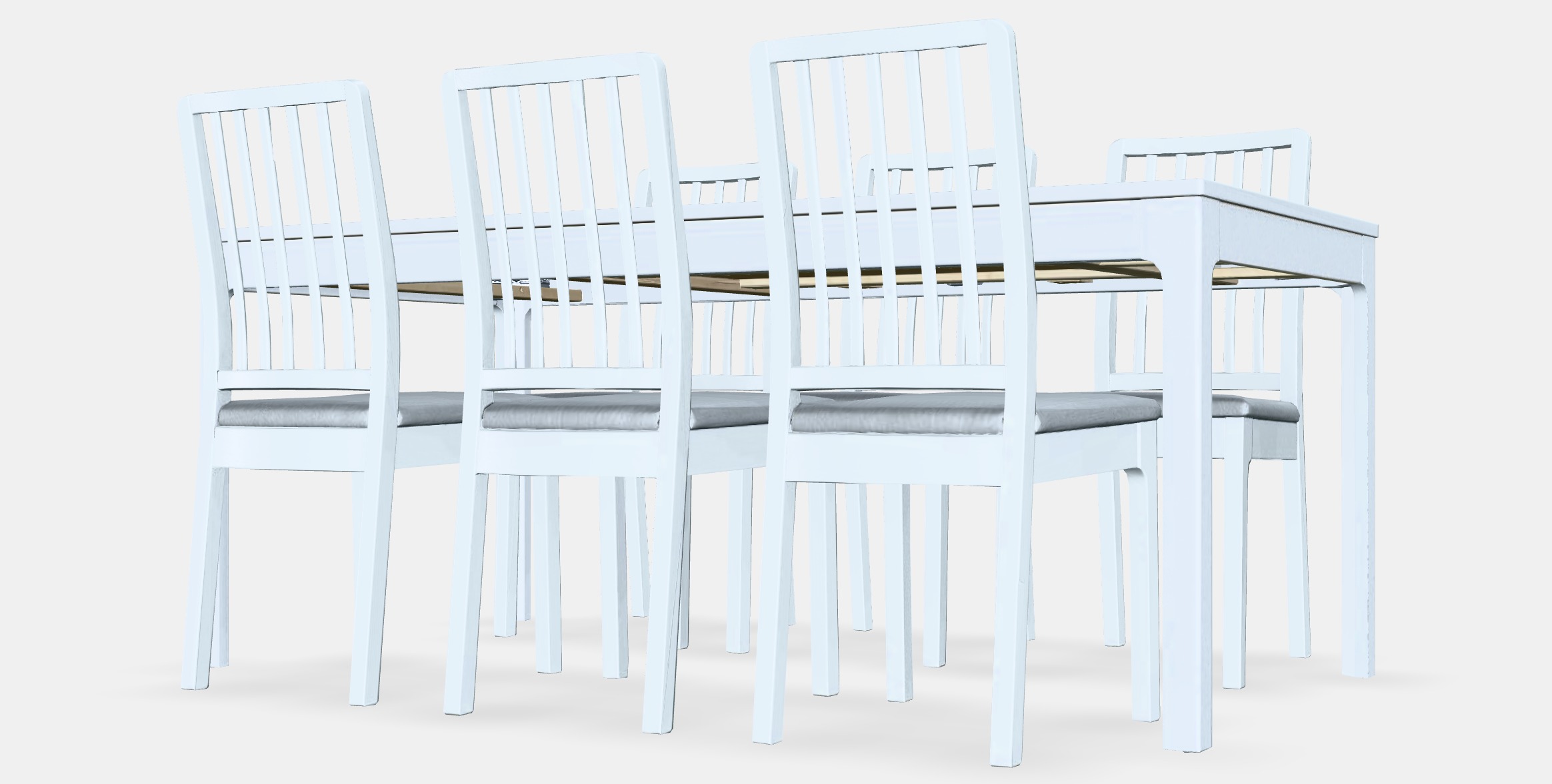 EKEDALEN - EKEDALEN Table and 6 chairs 1 Low-poly 3D model_4