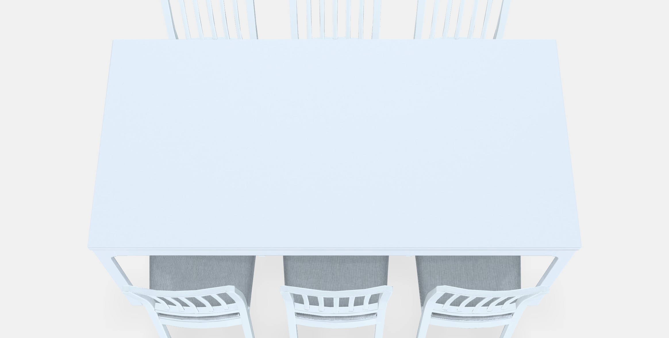 EKEDALEN - EKEDALEN Table and 6 chairs 1 Low-poly 3D model_7