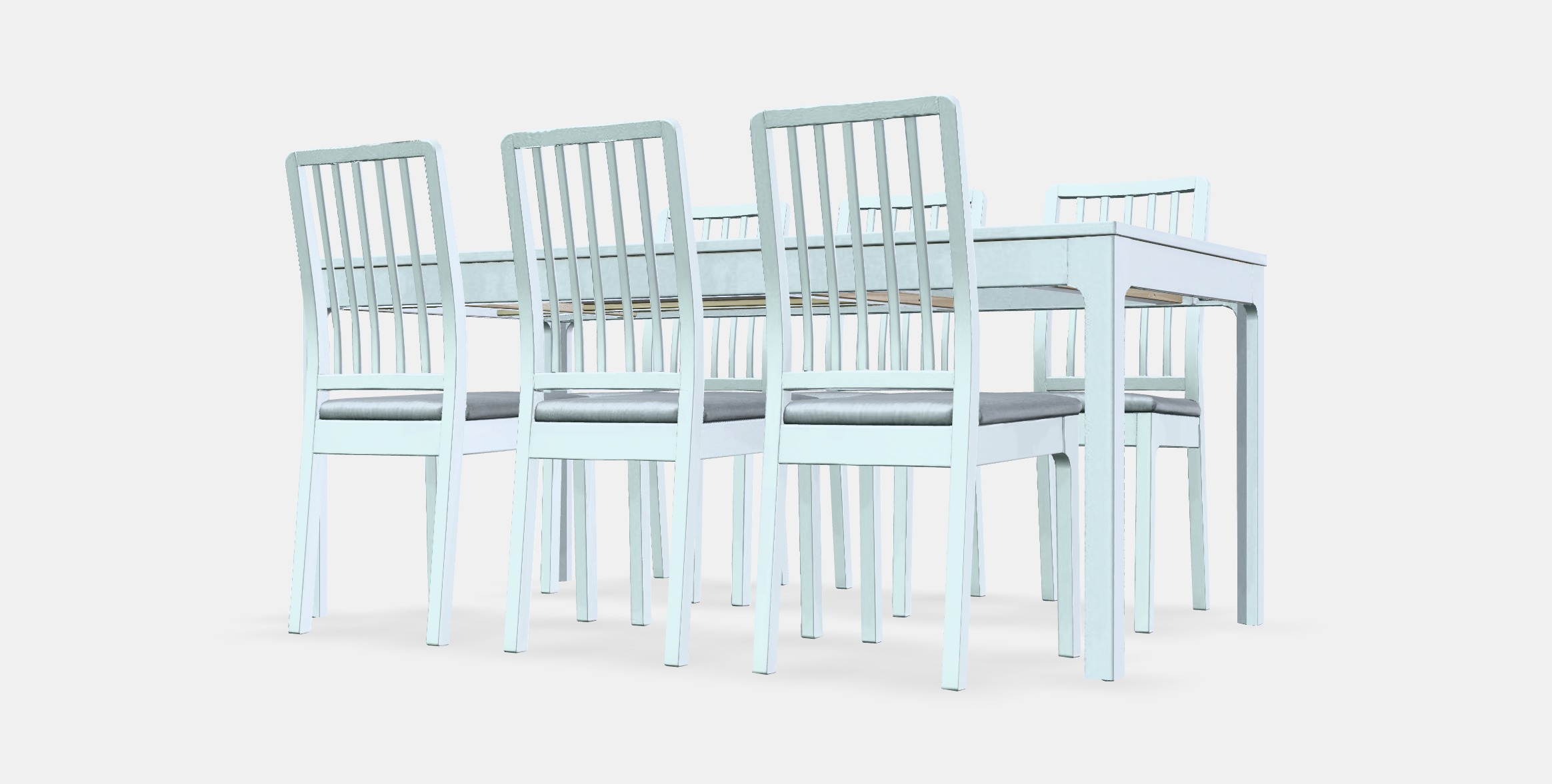 EKEDALEN - EKEDALEN Table and 6 chairs 1 Low-poly 3D model_14