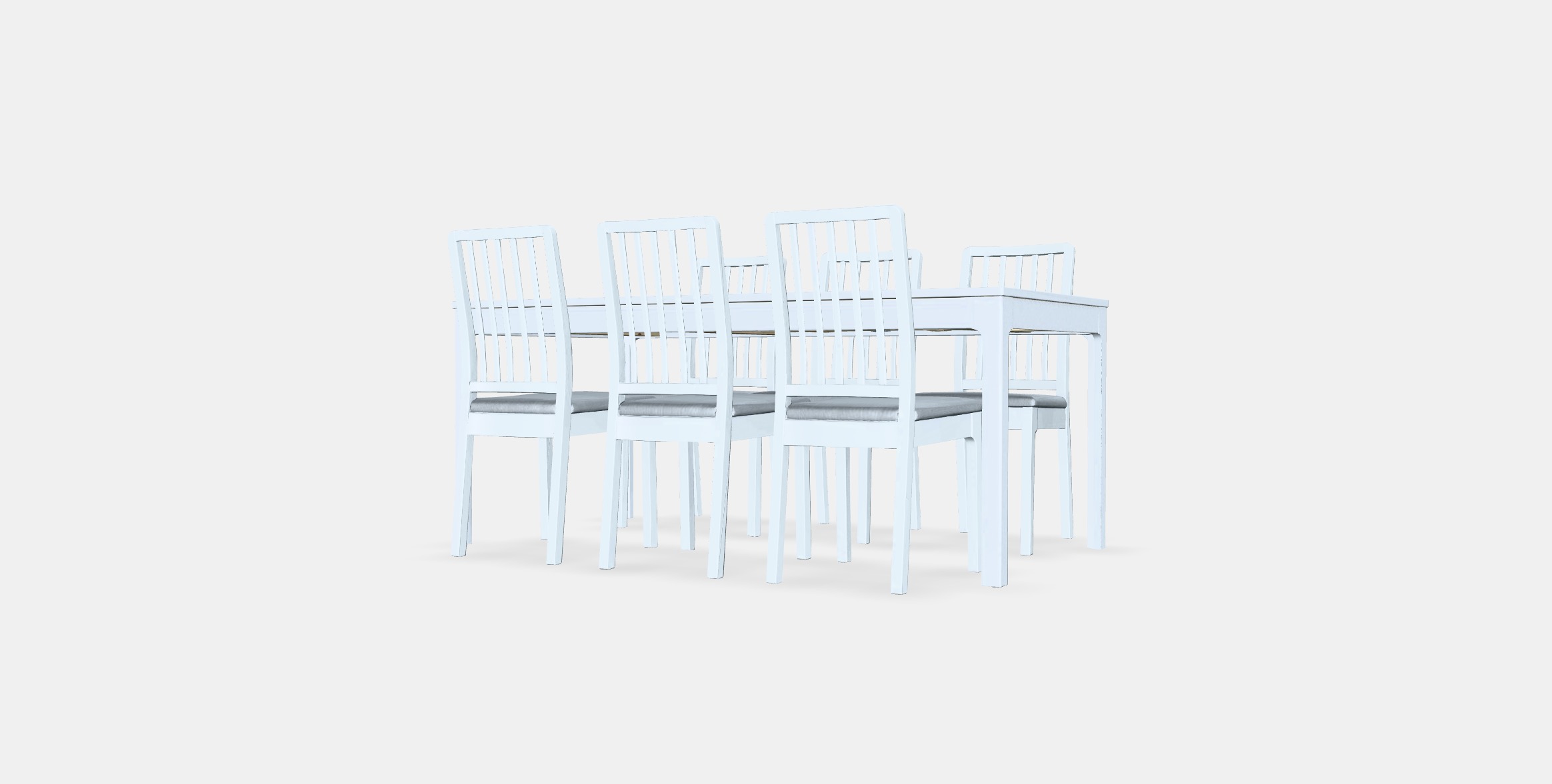 EKEDALEN - EKEDALEN Table and 6 chairs 1 Low-poly 3D model_3