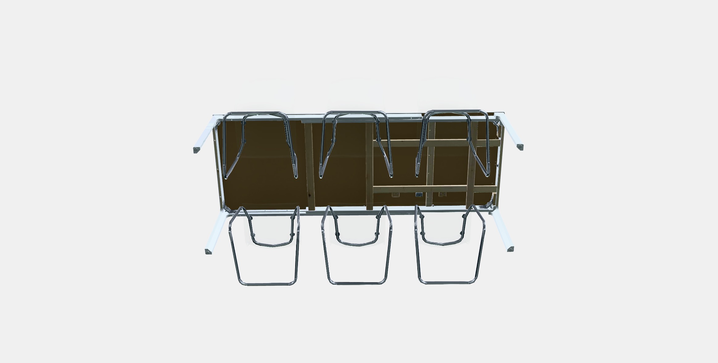 EKEDALEN - TOBIAS Table and 6 chairs Low-poly 3D model_6