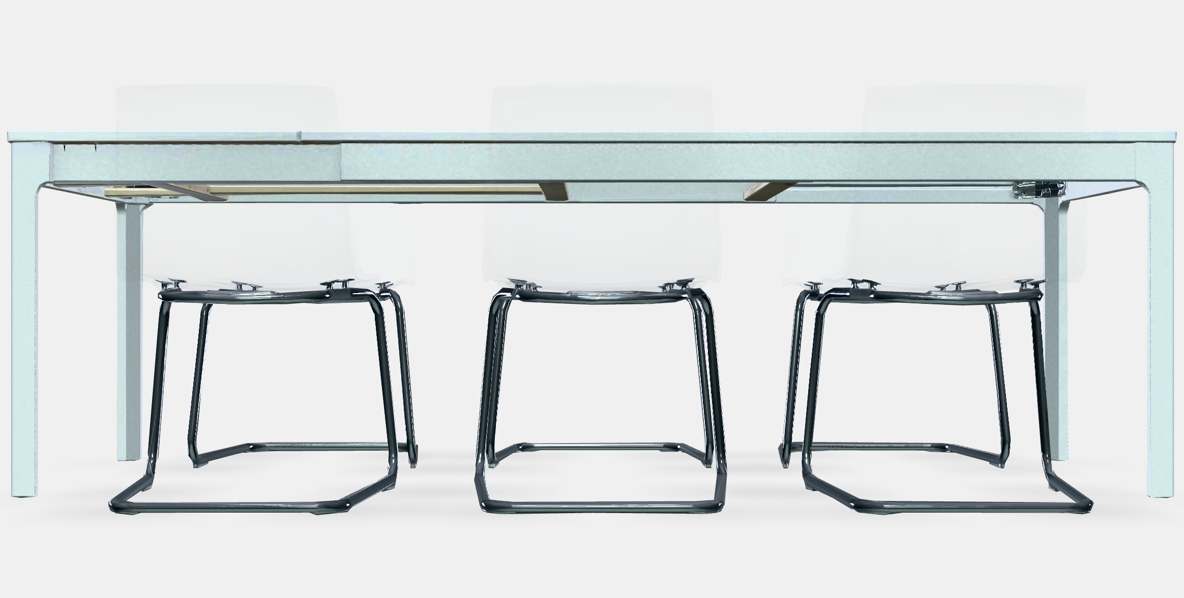 EKEDALEN - TOBIAS Table and 6 chairs Low-poly 3D model_11