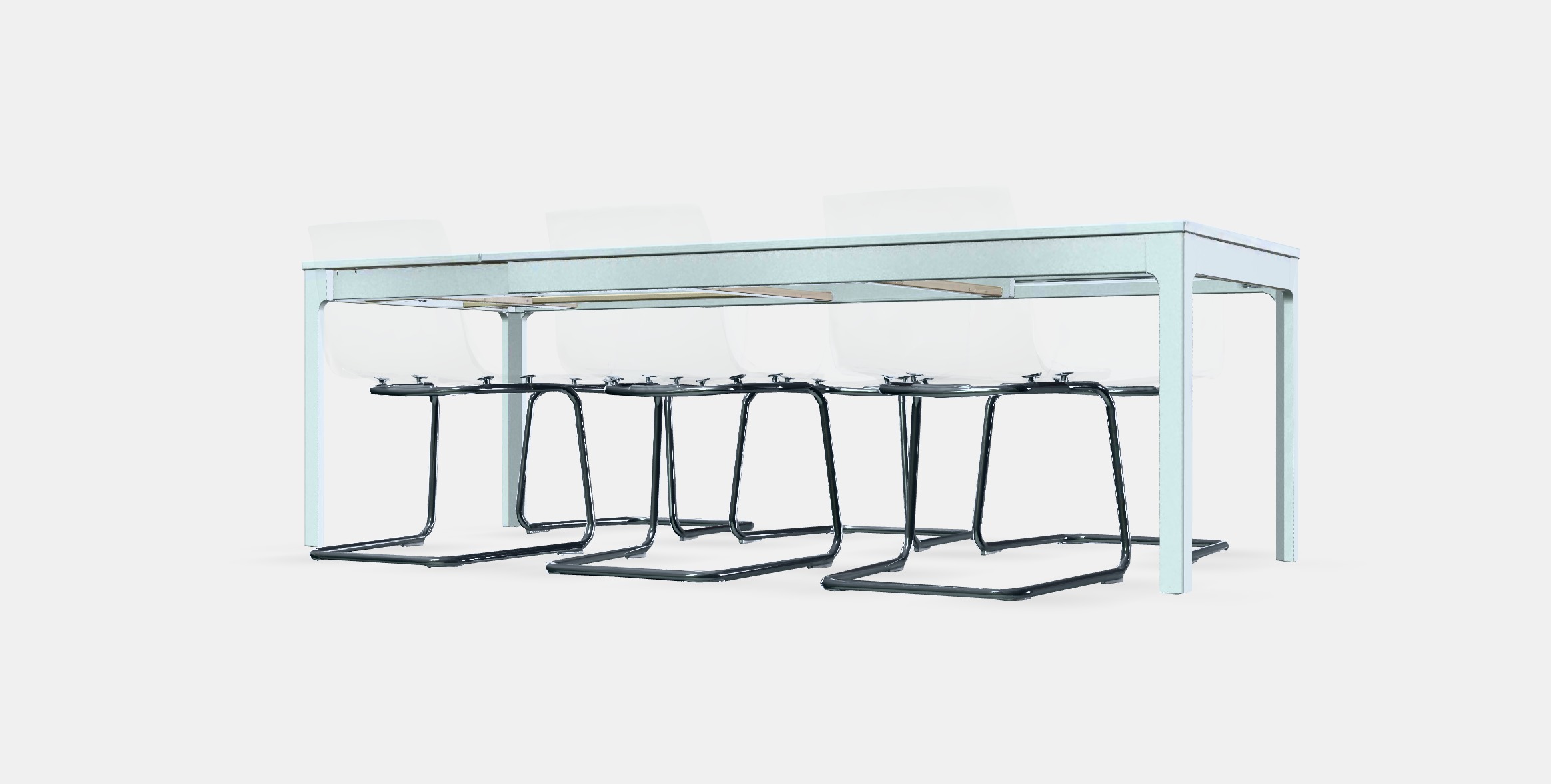 EKEDALEN - TOBIAS Table and 6 chairs Low-poly 3D model_13