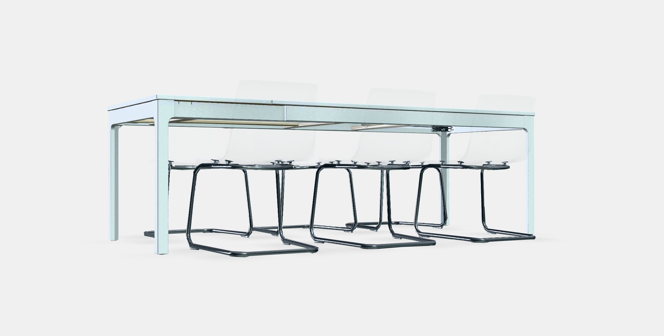 EKEDALEN - TOBIAS Table and 6 chairs Low-poly 3D model_8