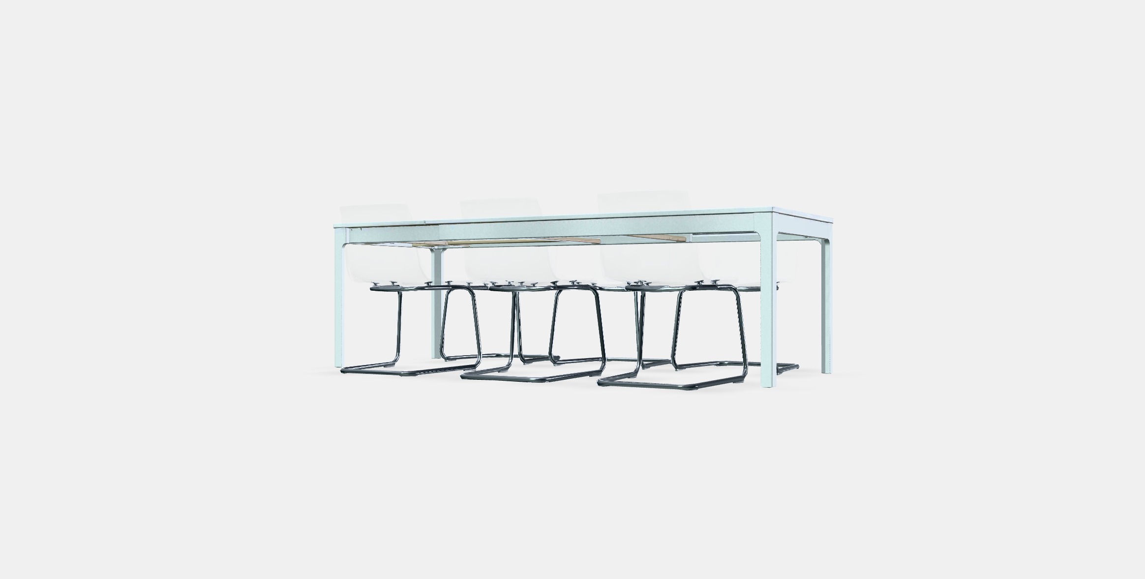 EKEDALEN - TOBIAS Table and 6 chairs Low-poly 3D model_12