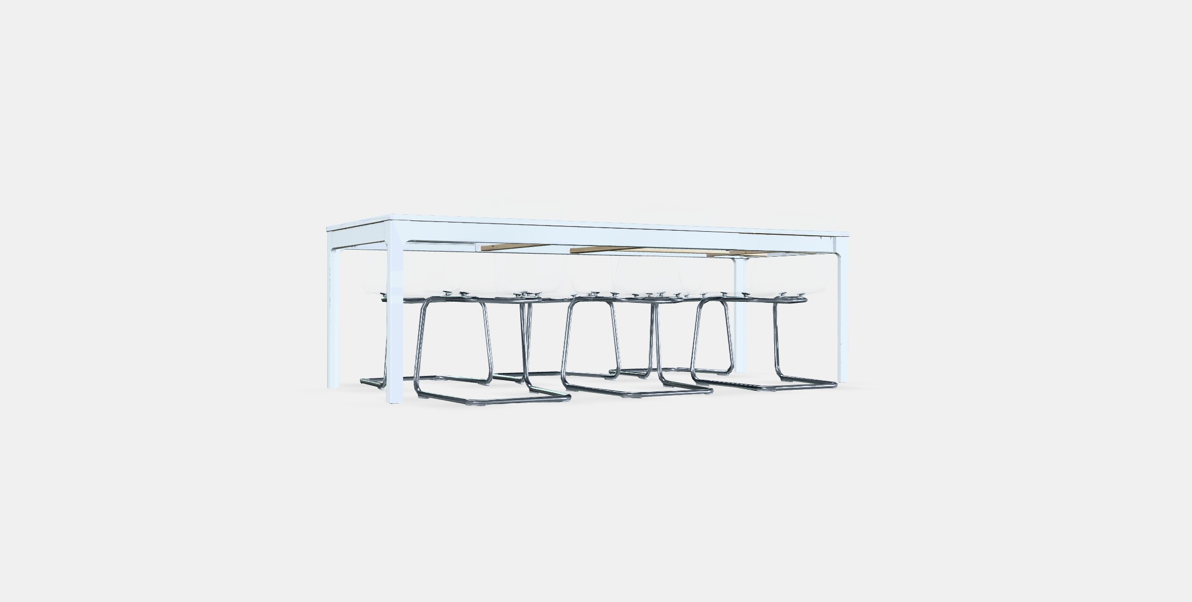 EKEDALEN - TOBIAS Table and 6 chairs Low-poly 3D model_16