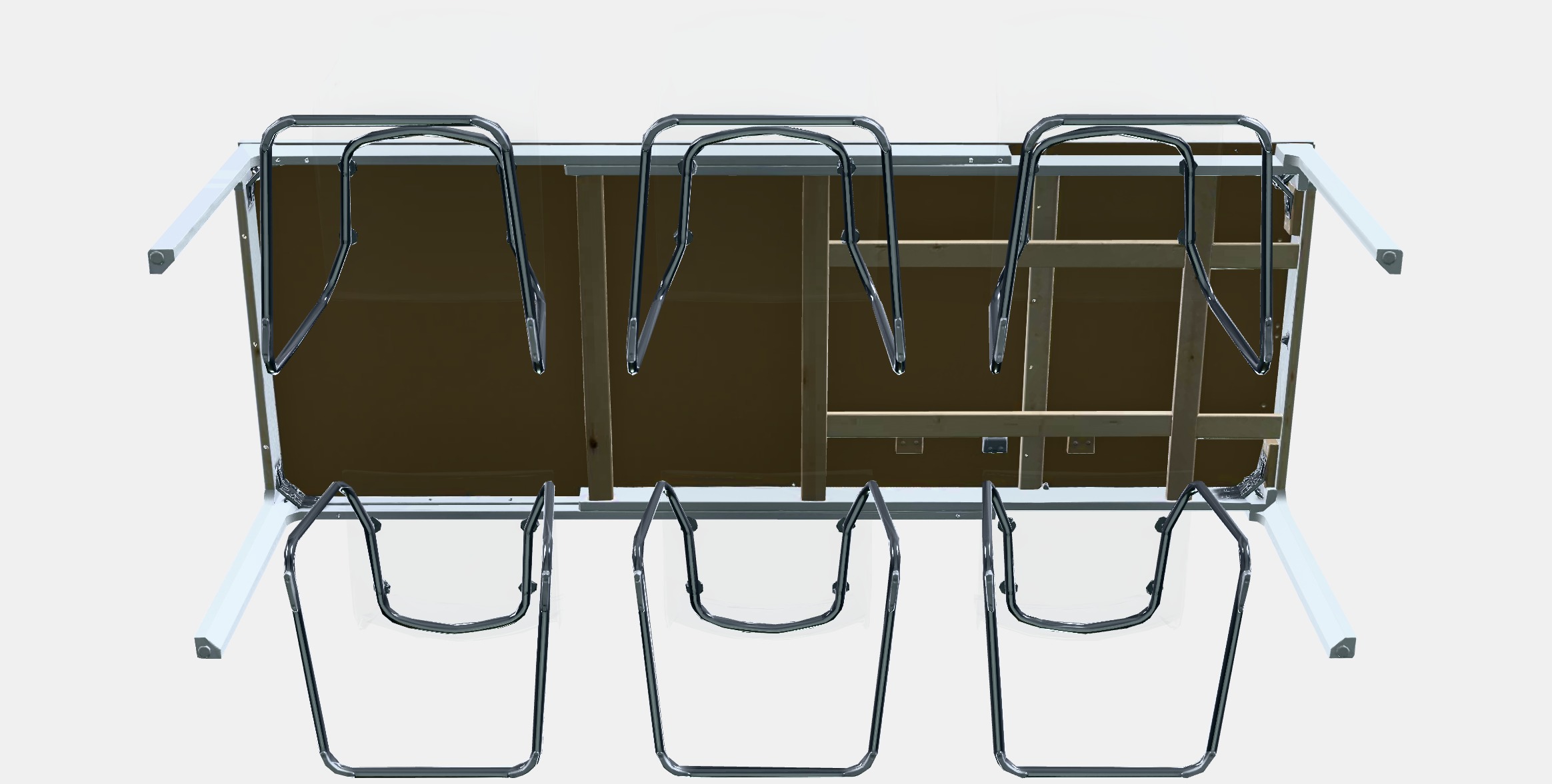 EKEDALEN - TOBIAS Table and 6 chairs Low-poly 3D model_10