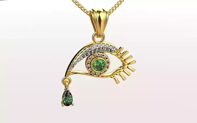 Eye diamond pendant