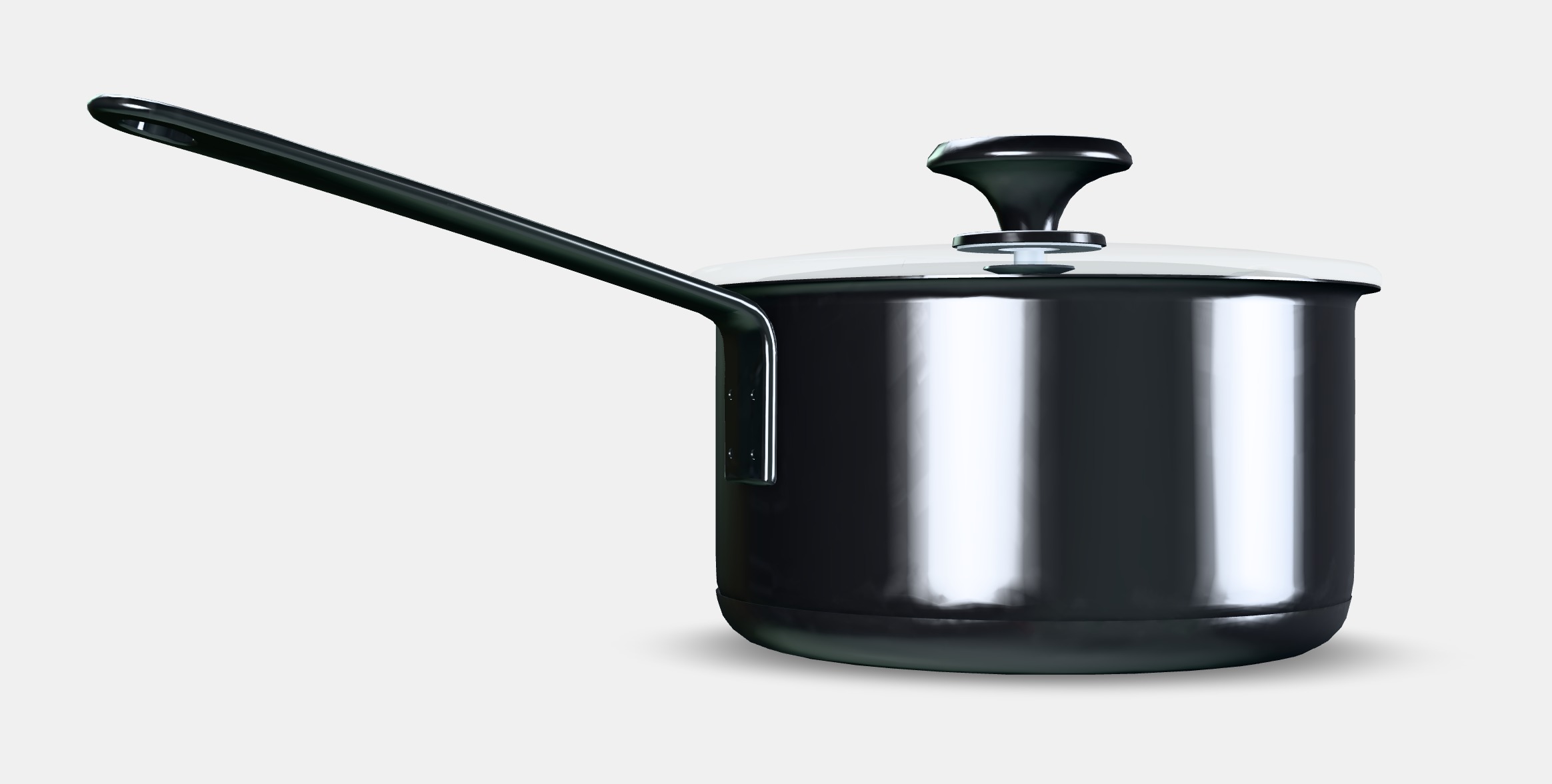 HEMKOMST Saucepan with lid Low-poly 3D model_2