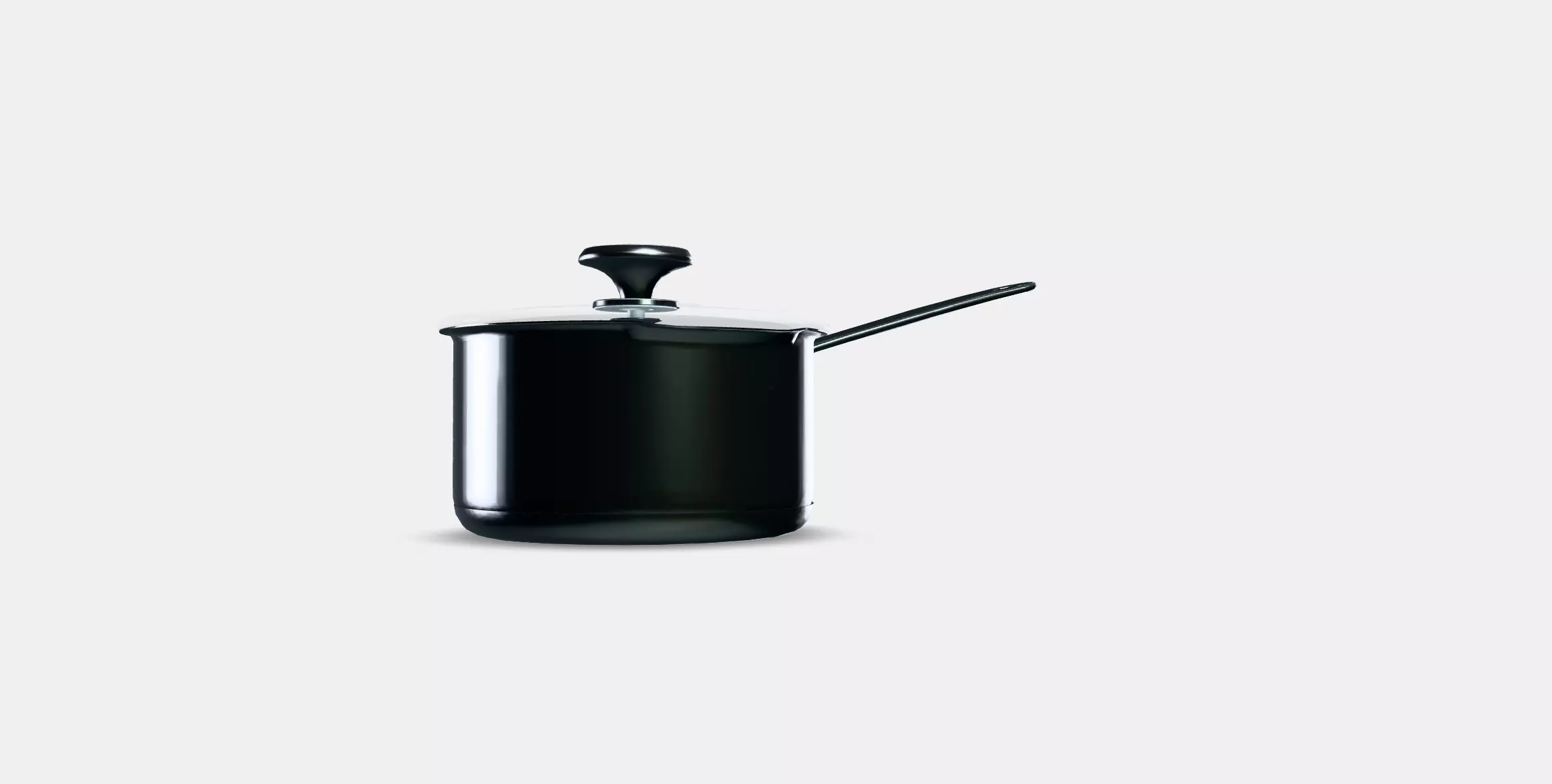 HEMKOMST Saucepan with lid Low-poly 3D model_0