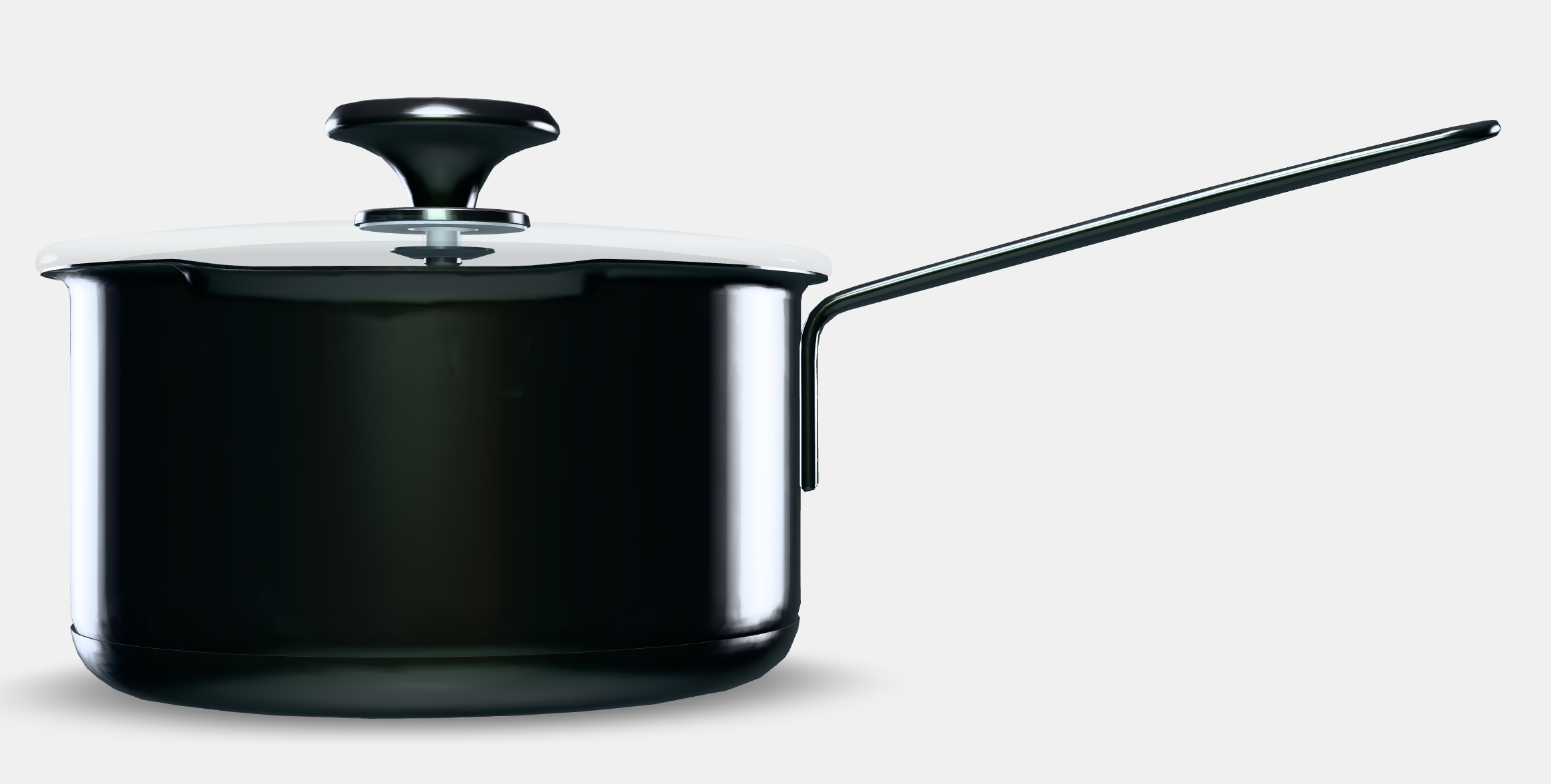 HEMKOMST Saucepan with lid Low-poly 3D model_11