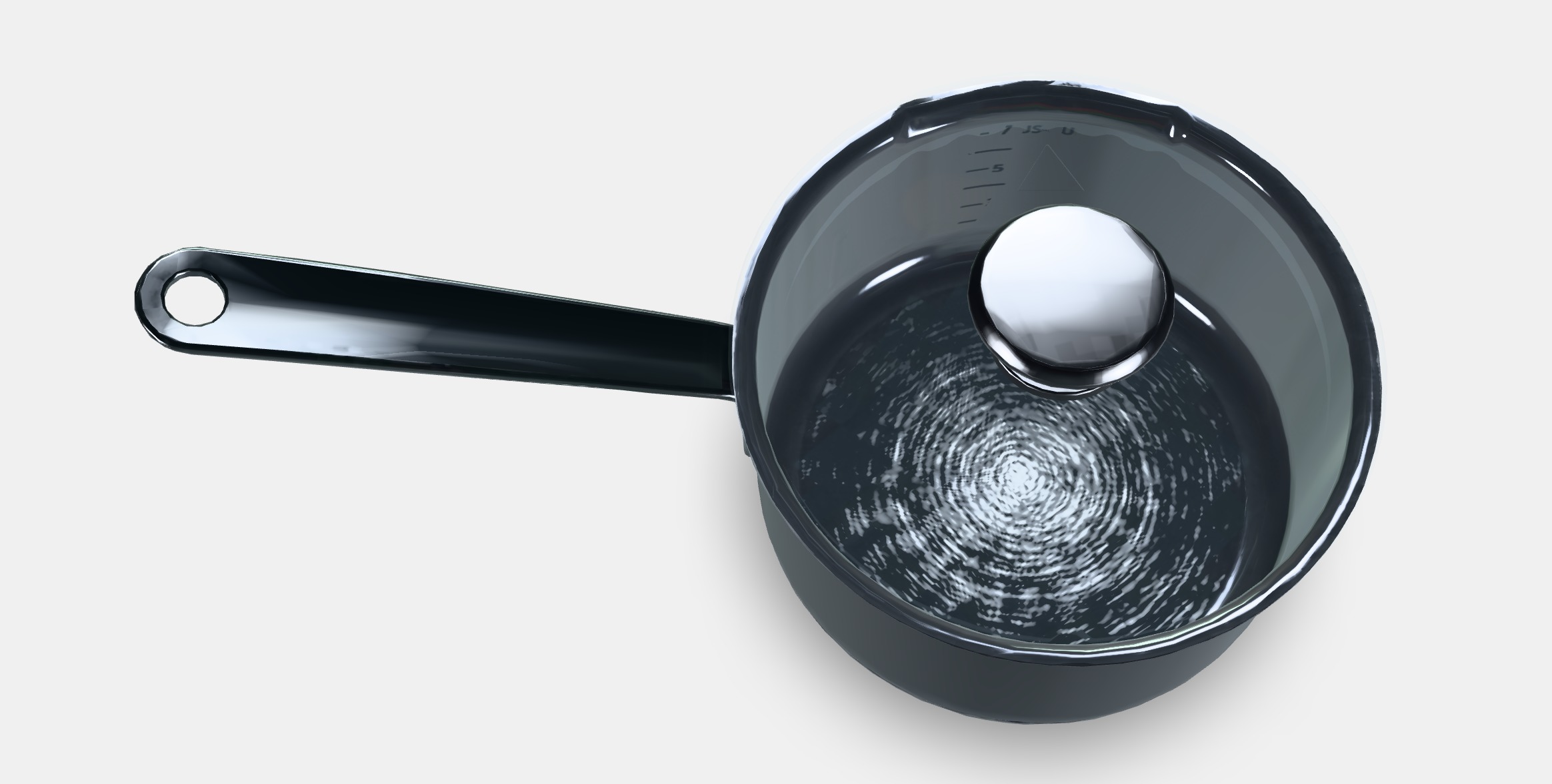 HEMKOMST Saucepan with lid Low-poly 3D model_4